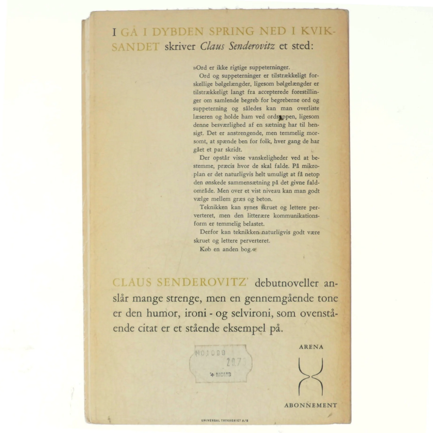 Gå i dybden spring ned i kviksandet af Claus Senderovitz (bog)