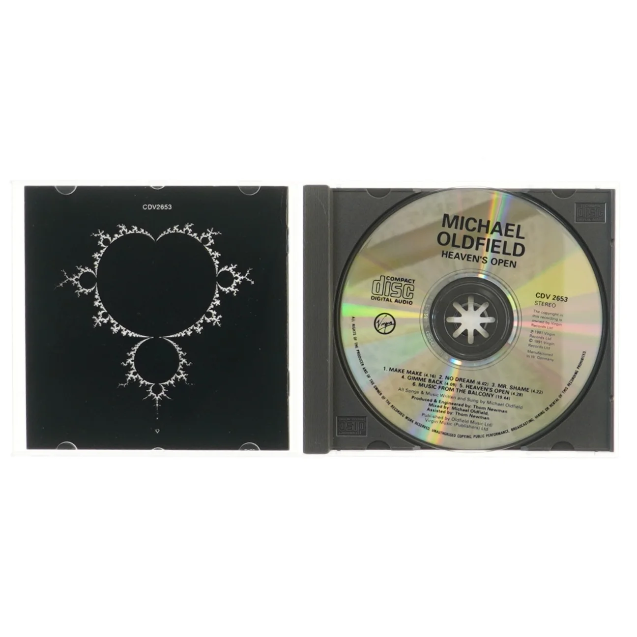 Michael Oldfield CD - Heaven's Open fra Virgin
