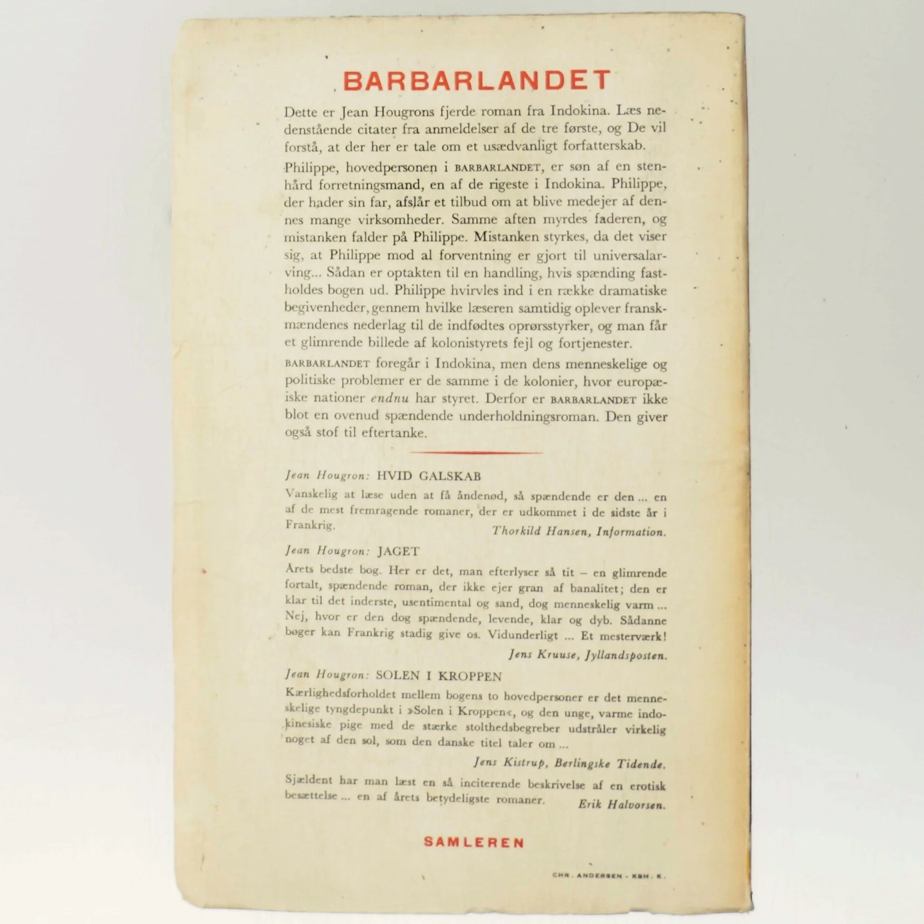 Barbarlandet af Jean Hougron (Bog)