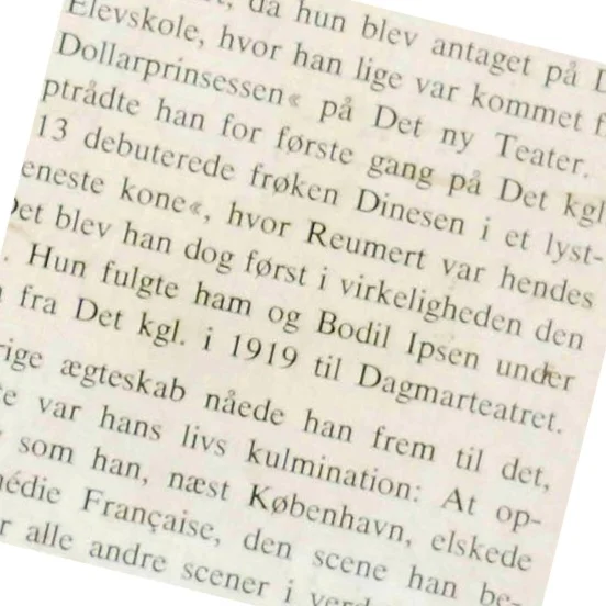 Rigmor Reumert: Erindringer om Poul Reumert og mit teaterliv