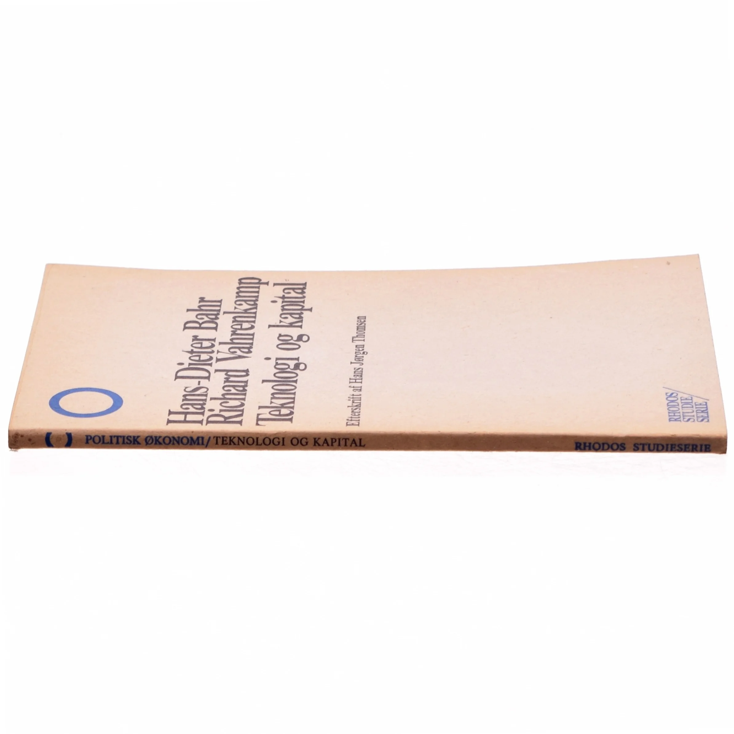 Teknologi og kapital af Hans-Dieter Bahr (bog)