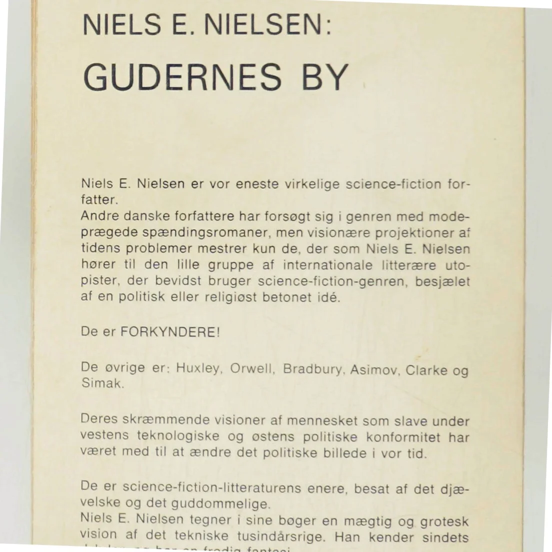 Gudernes By af Niels E. Nielsen (Bog)