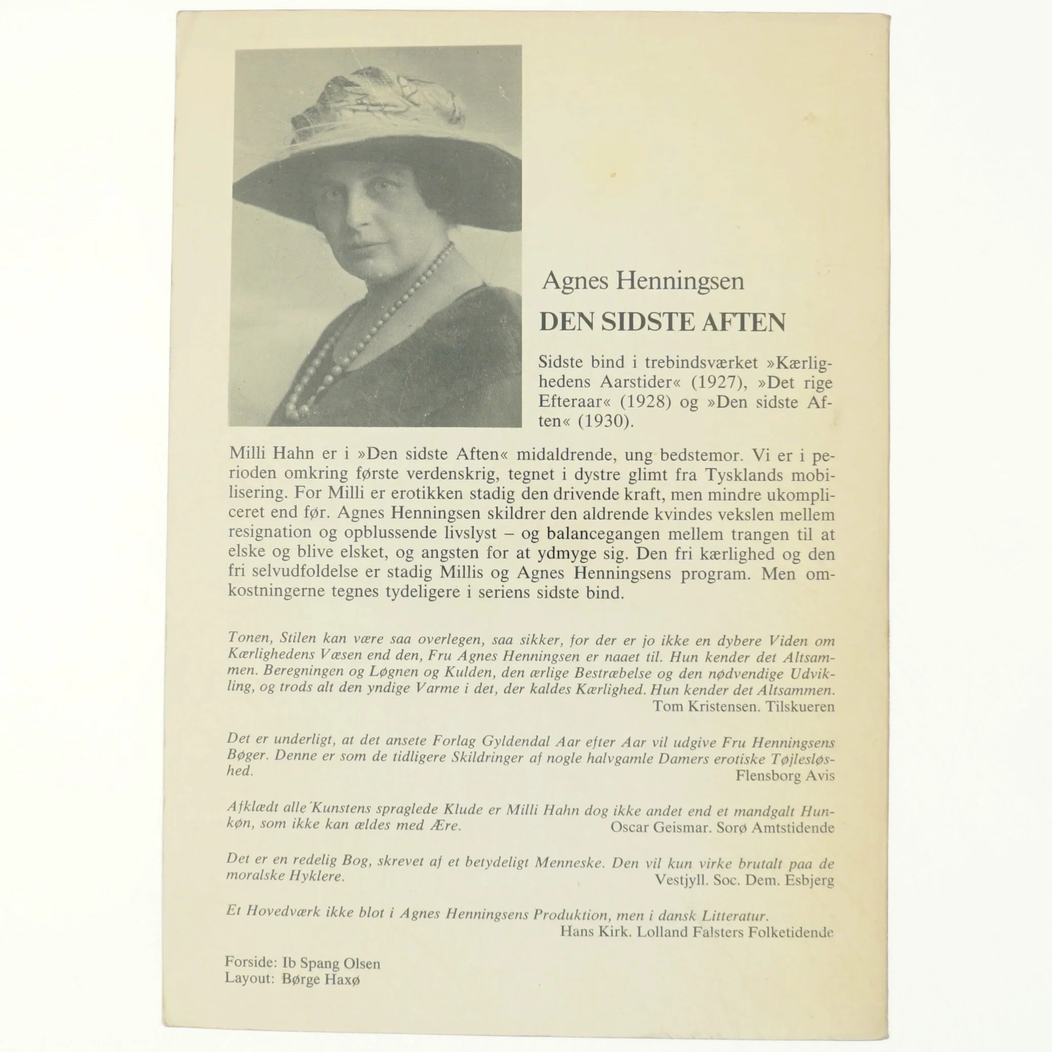 Den sidste aften af Agnes Henningsen (bog)