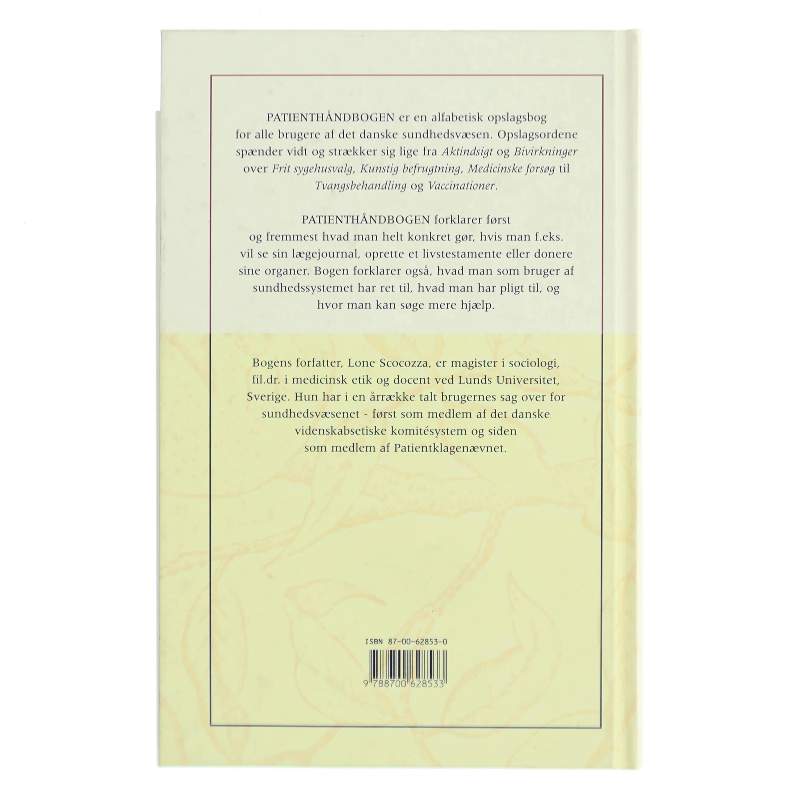 Patienthåndbogen af Lone Scocozza (Bog)
