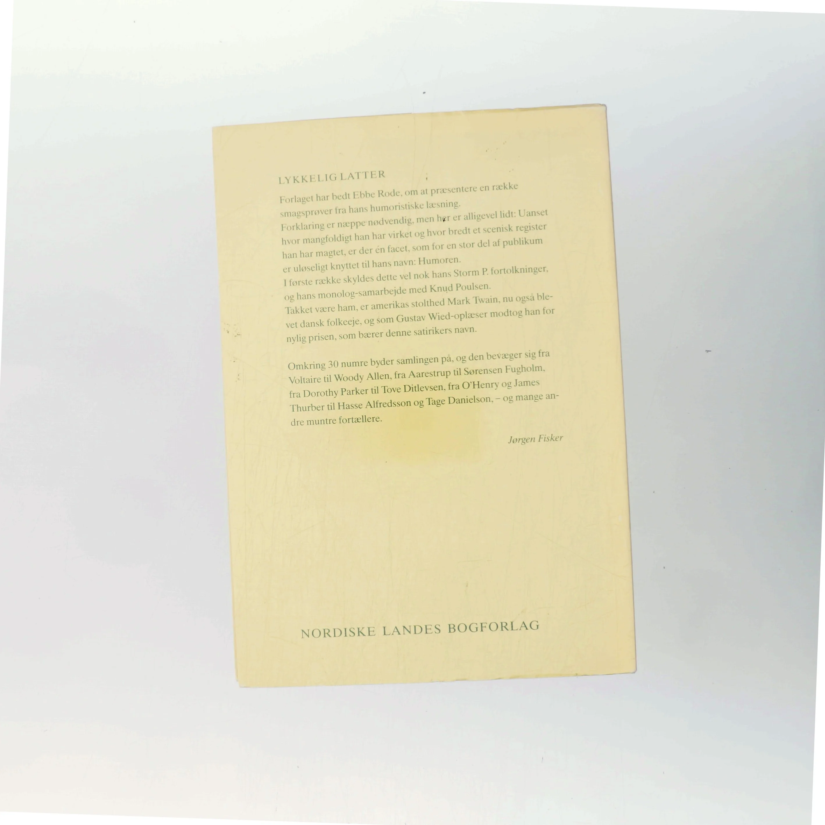 Lykkelig latter af Ebbe Rode (Bog)