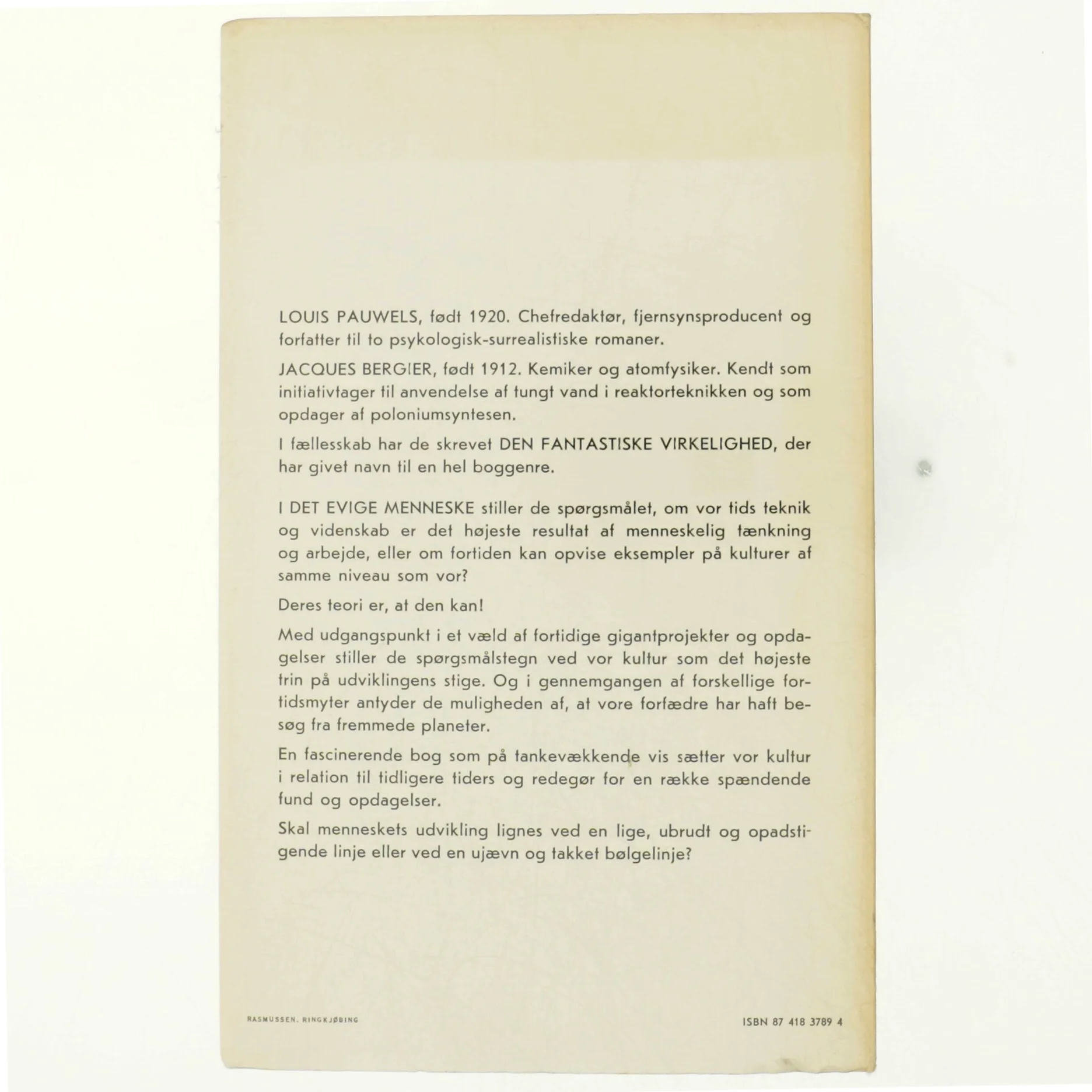 Det evige menneske af Louis Pauwels og Jacques Bergier (bog)