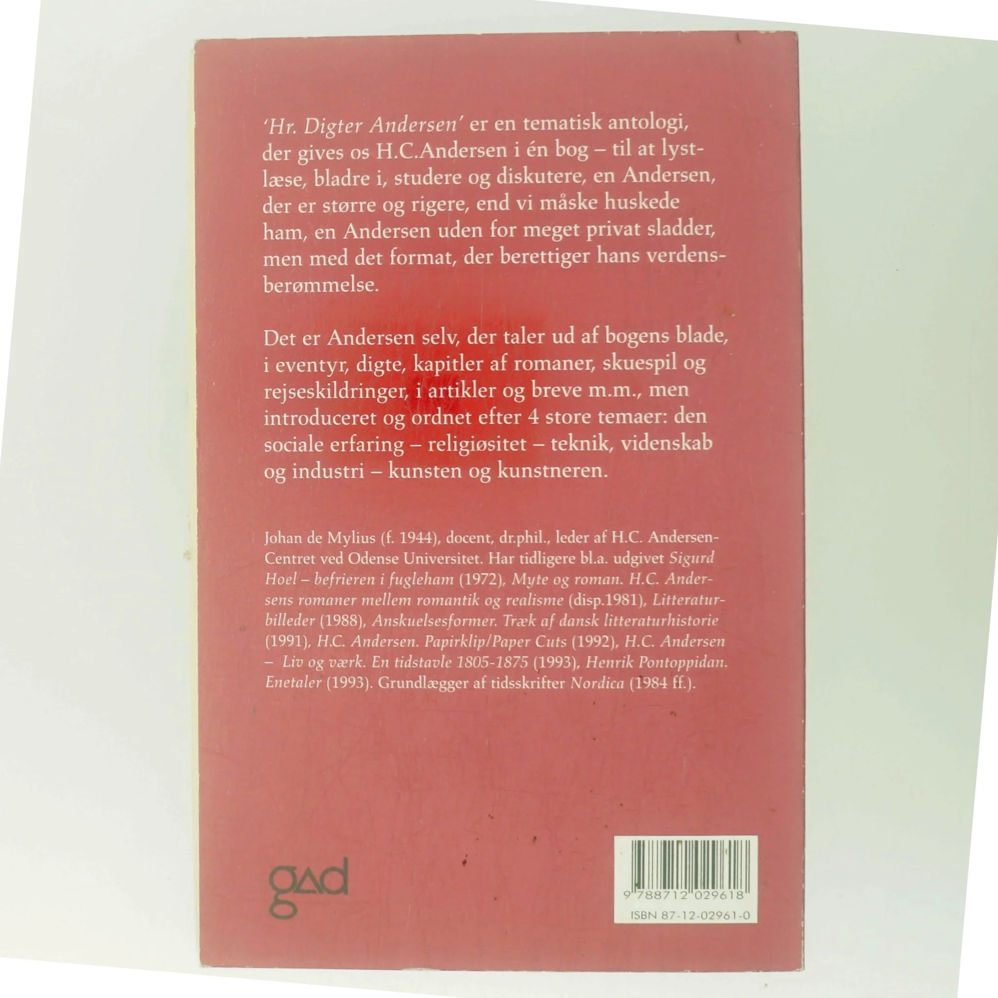 Hr. Digter Andersen : liv, digtning, meninger af Johan de Mylius (Bog)