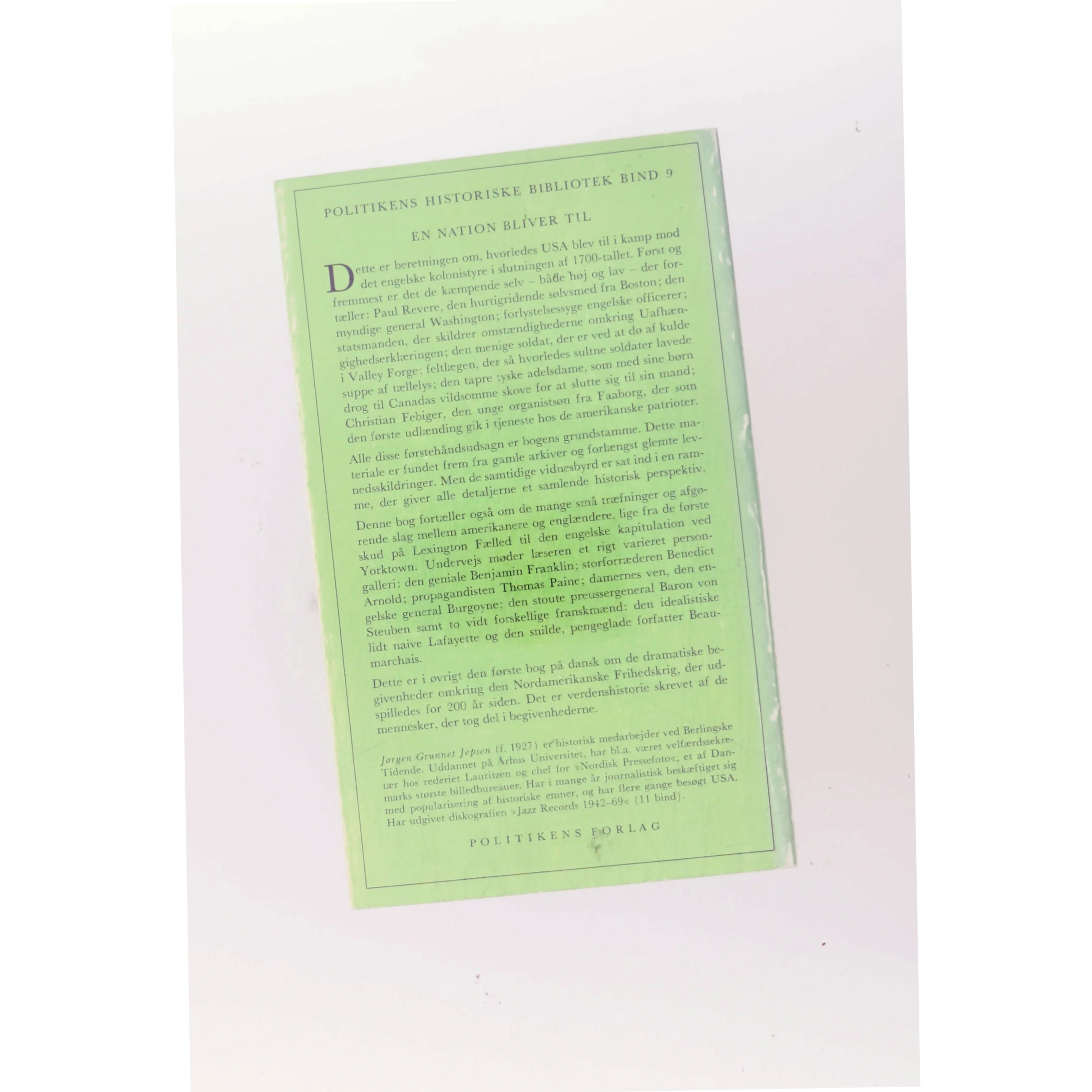 En nation bliver til af Jørgen Grunnet Jepsen (Bog)