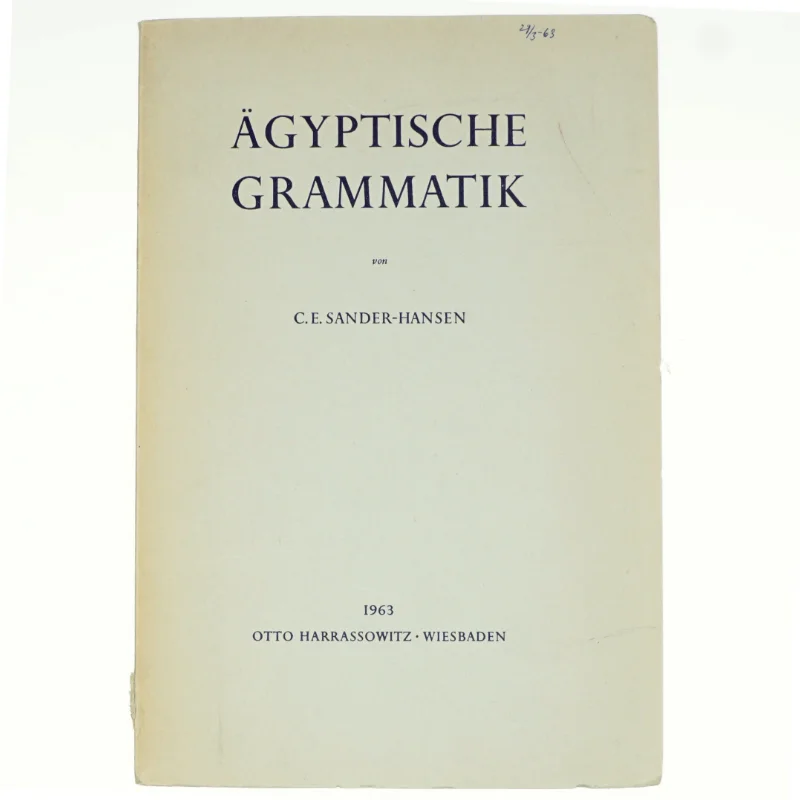 Ägyptische Grammatik af C.E. Sander-Hansen (bog)