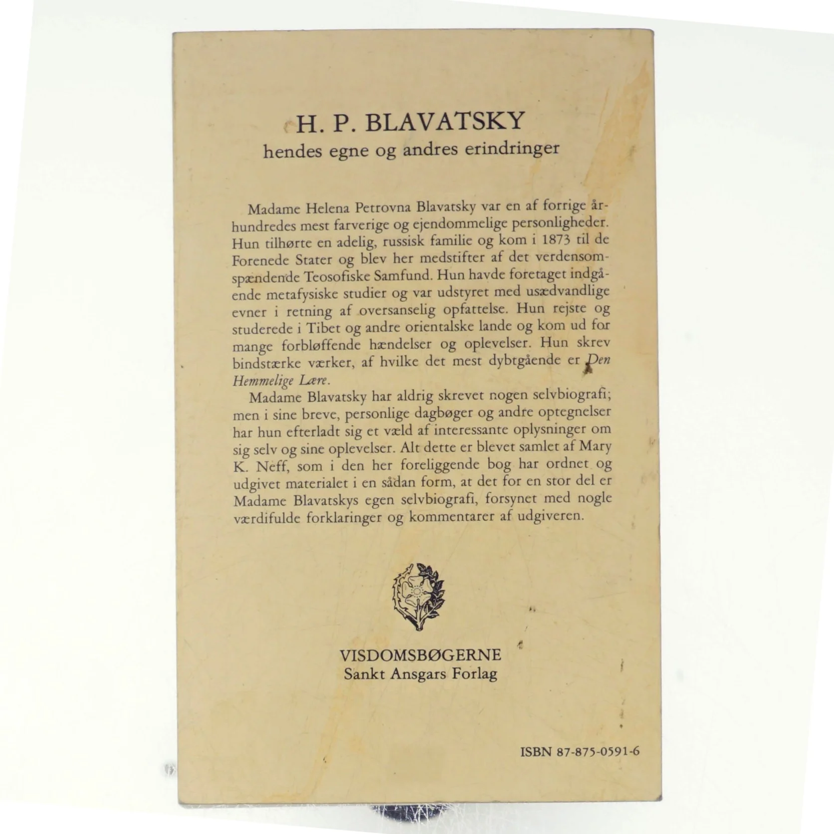 Hendes egne og andres erindringer af H.P. Blavatsky (bog)