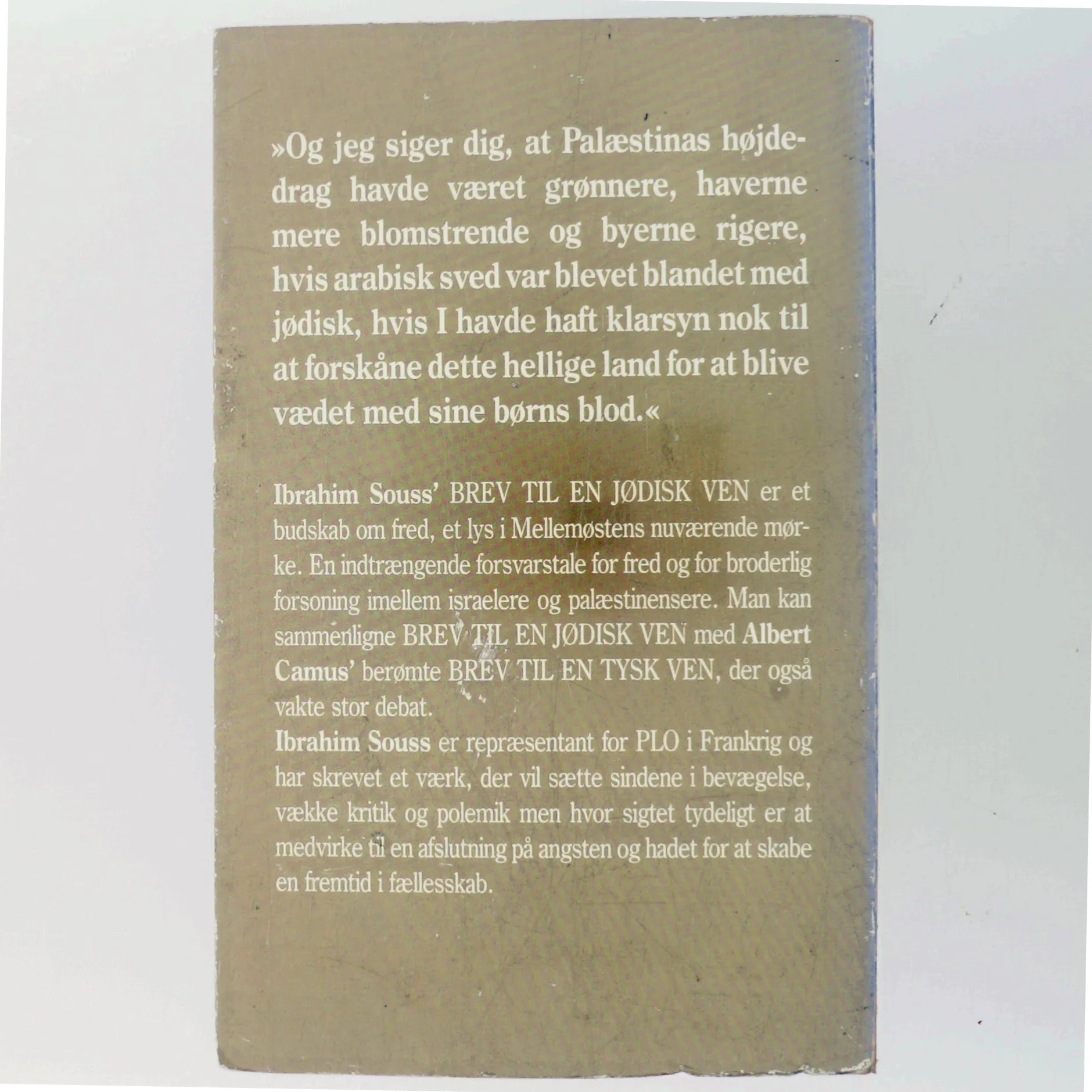 Brev til en jødisk ven af Ibrahim Souss (Bog)