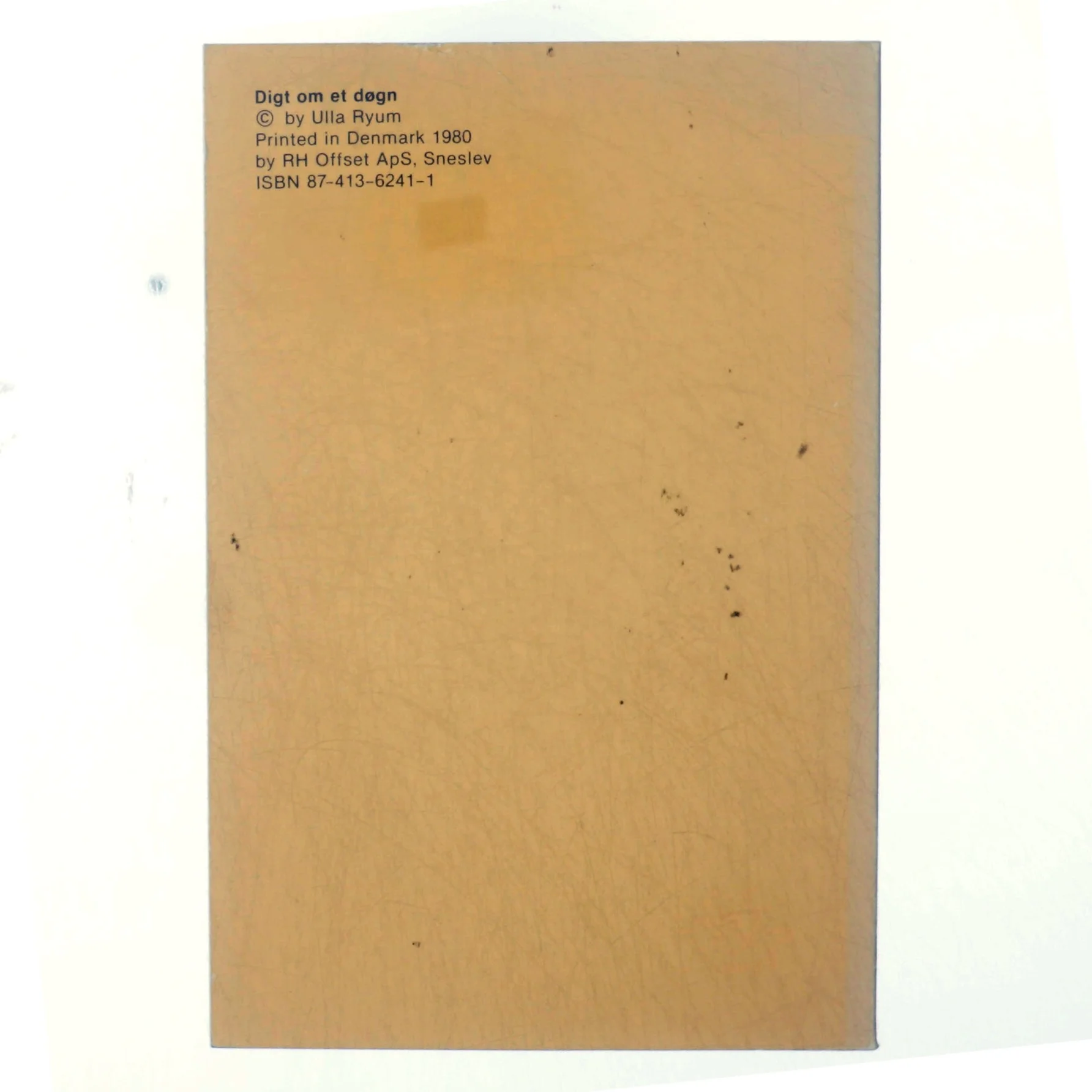 Digt om et døgn af Ulla Ryum (bog)
