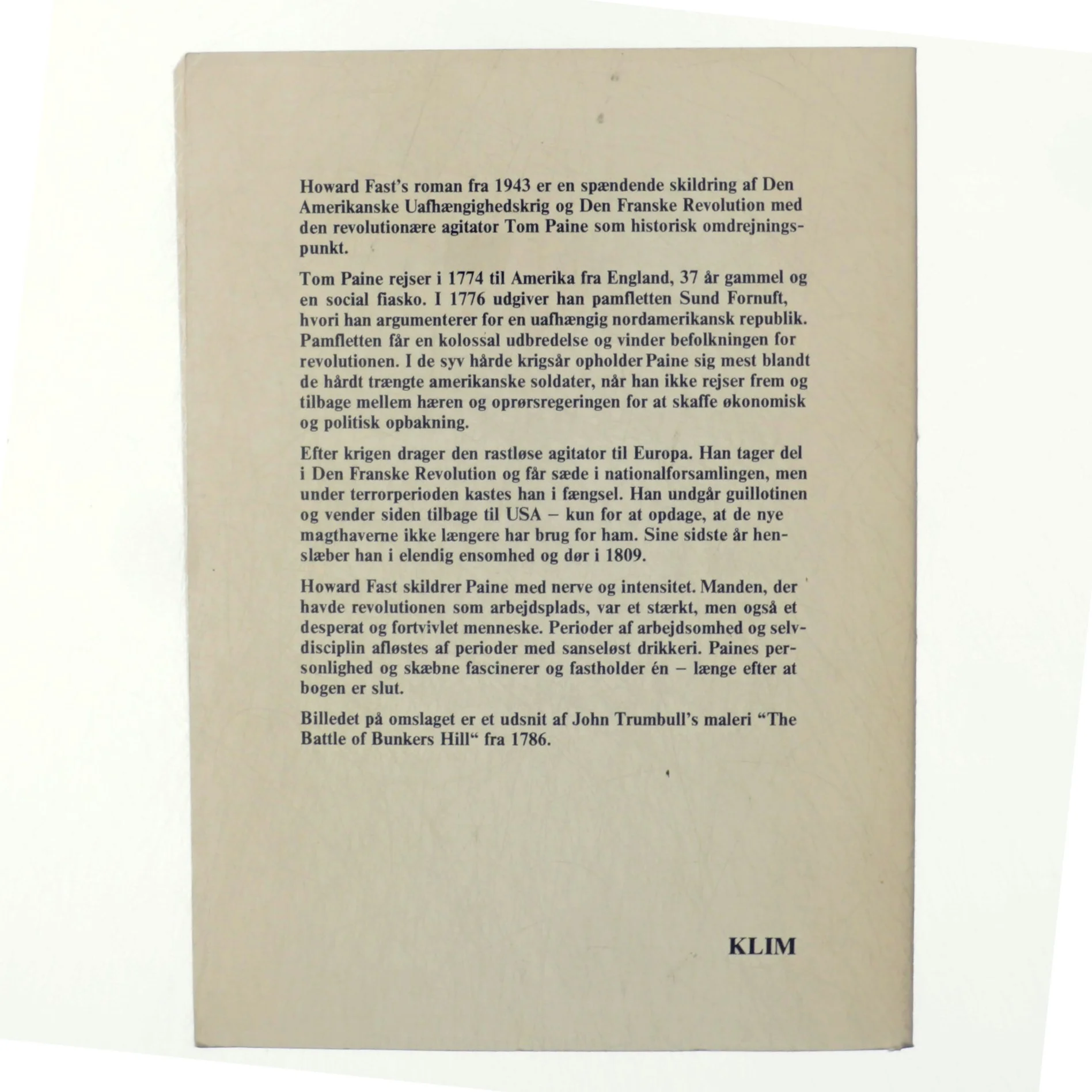 Borger Tom Paine af Howard Fast (bog)