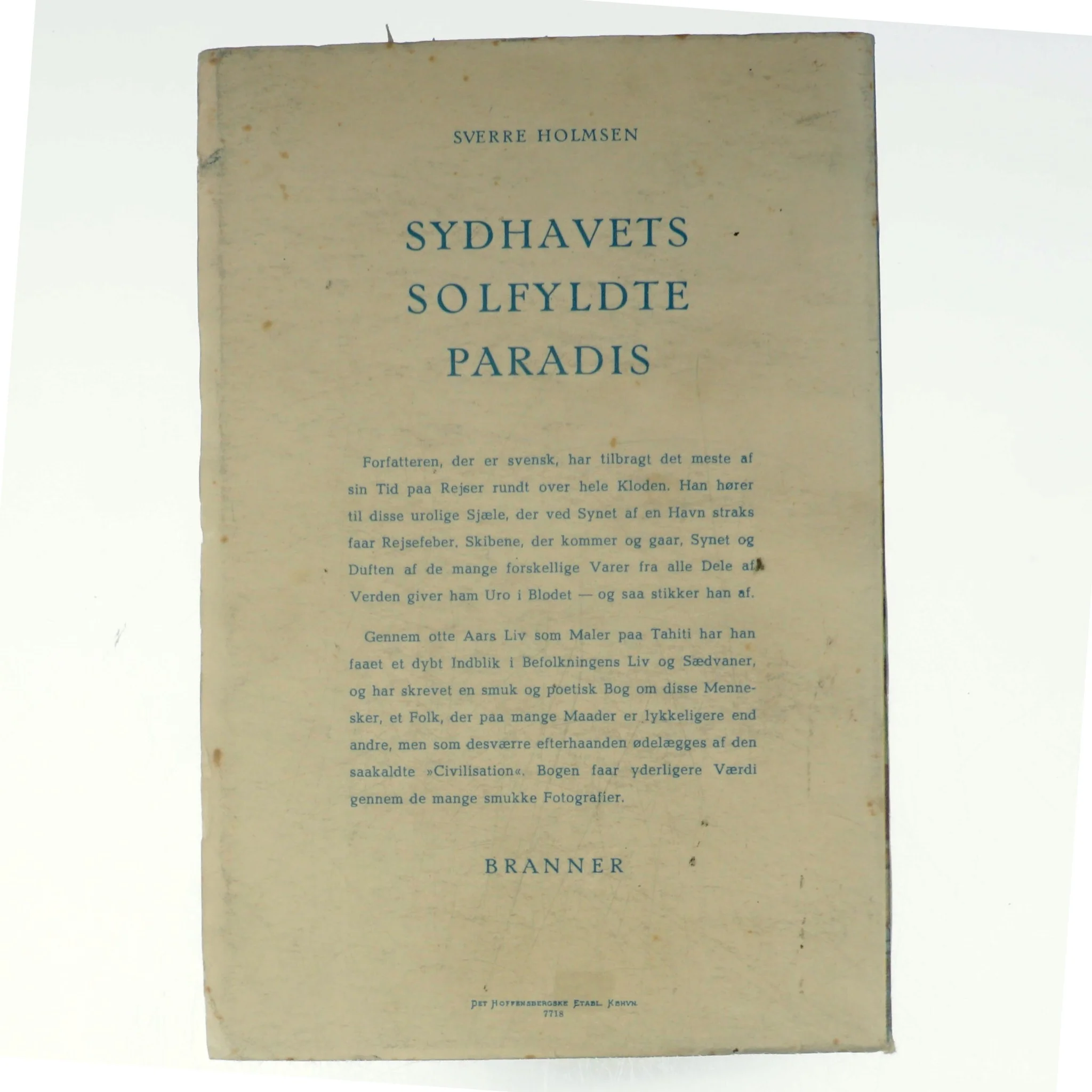 Sydhavets solfyldte paradis af Sverre Holmsen (bog)