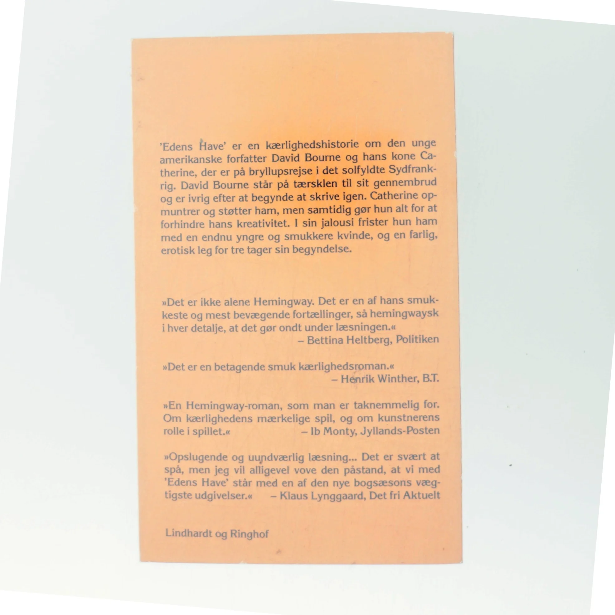 Edens have af Ernest Hemingway (Bog)