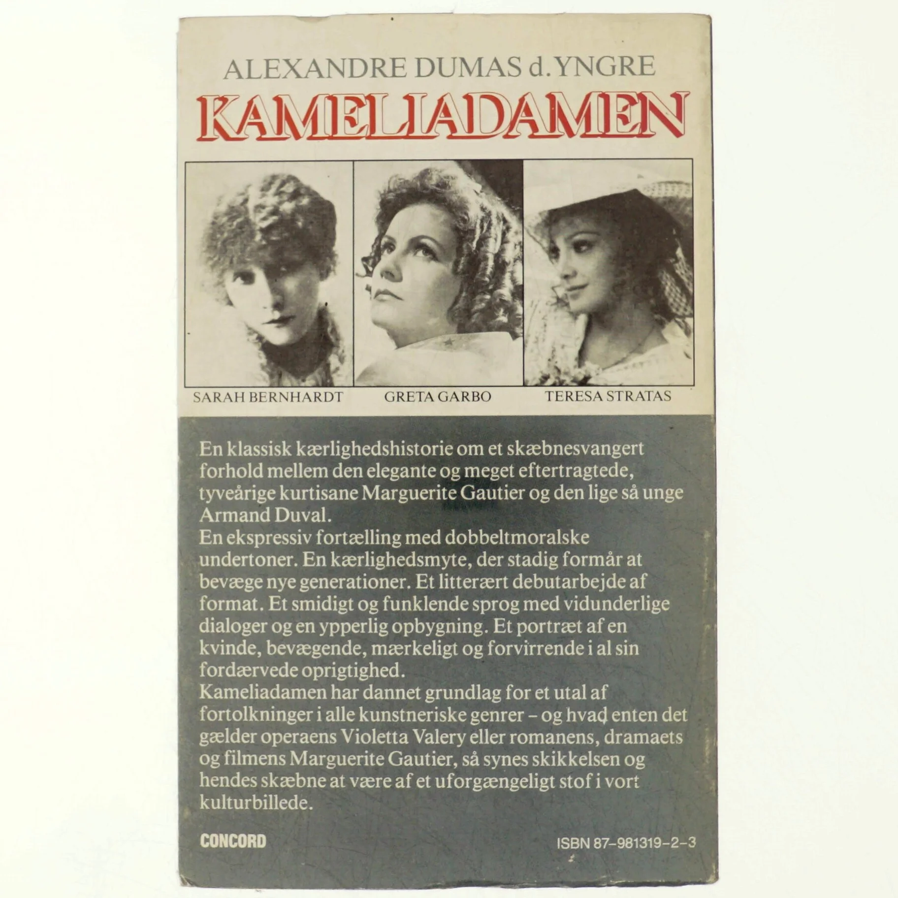 Kameliadamen af Alexandre Dumas d. yngre (bog)