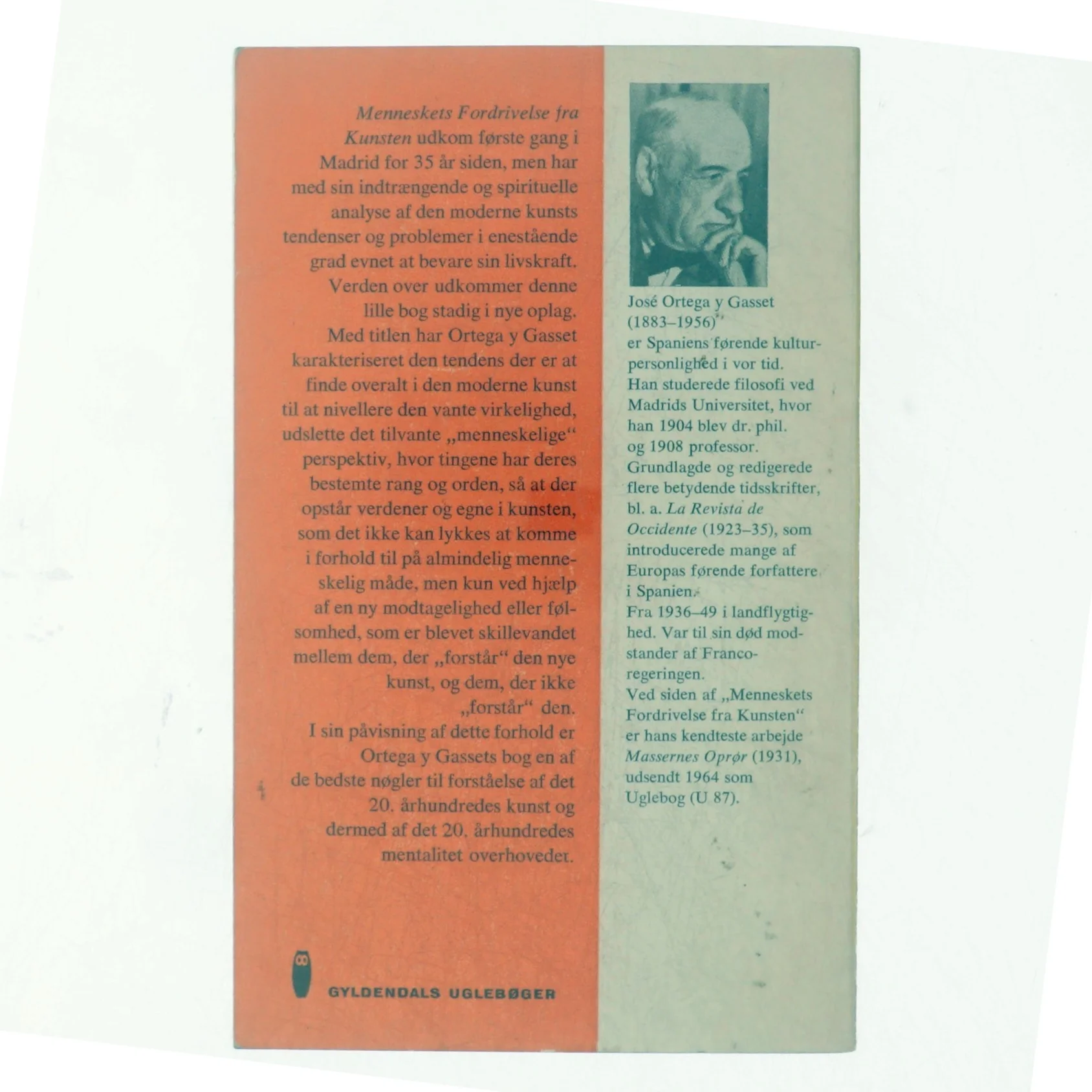 Menneskets fordrivelse fra Kunsten af Jose Ortega y Gasset (bog)