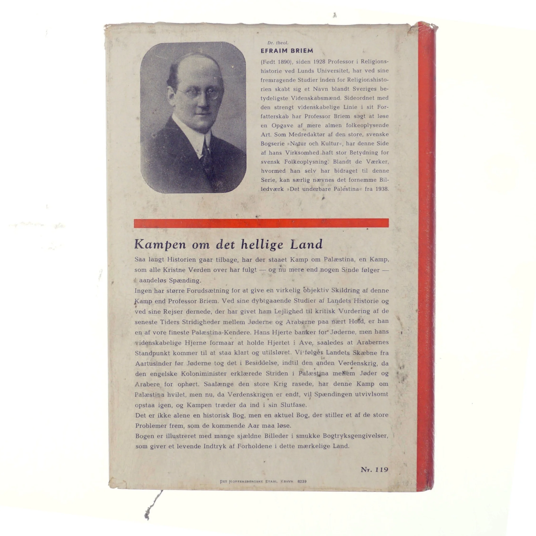 Kampen om det hellige land af Efraim Briem (bog)