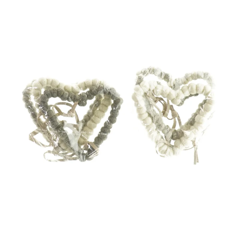 Hjerteformede ornamenter (6 stk) (str. L 10 cm)