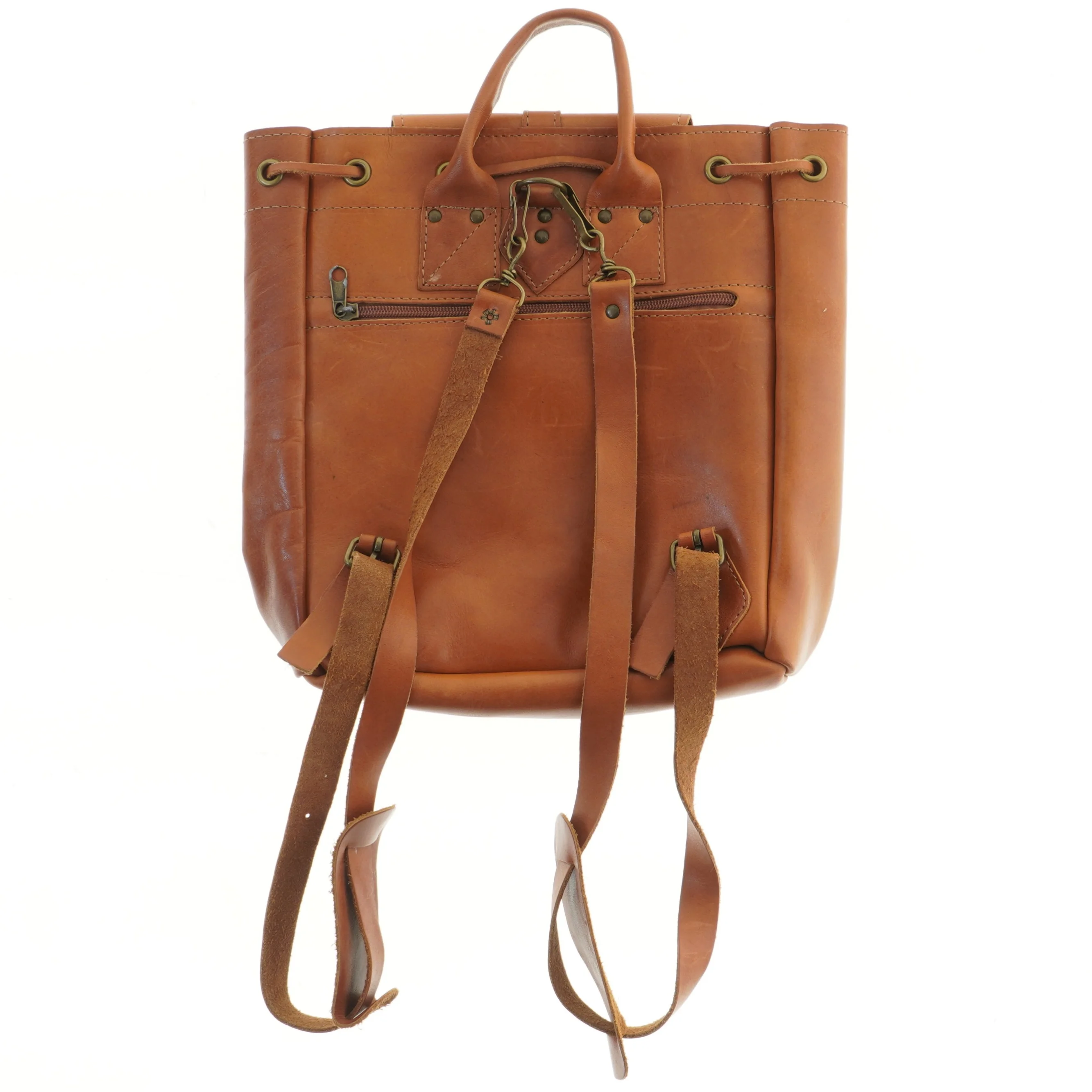 Læderrygsæk (str. 32x32 cm)