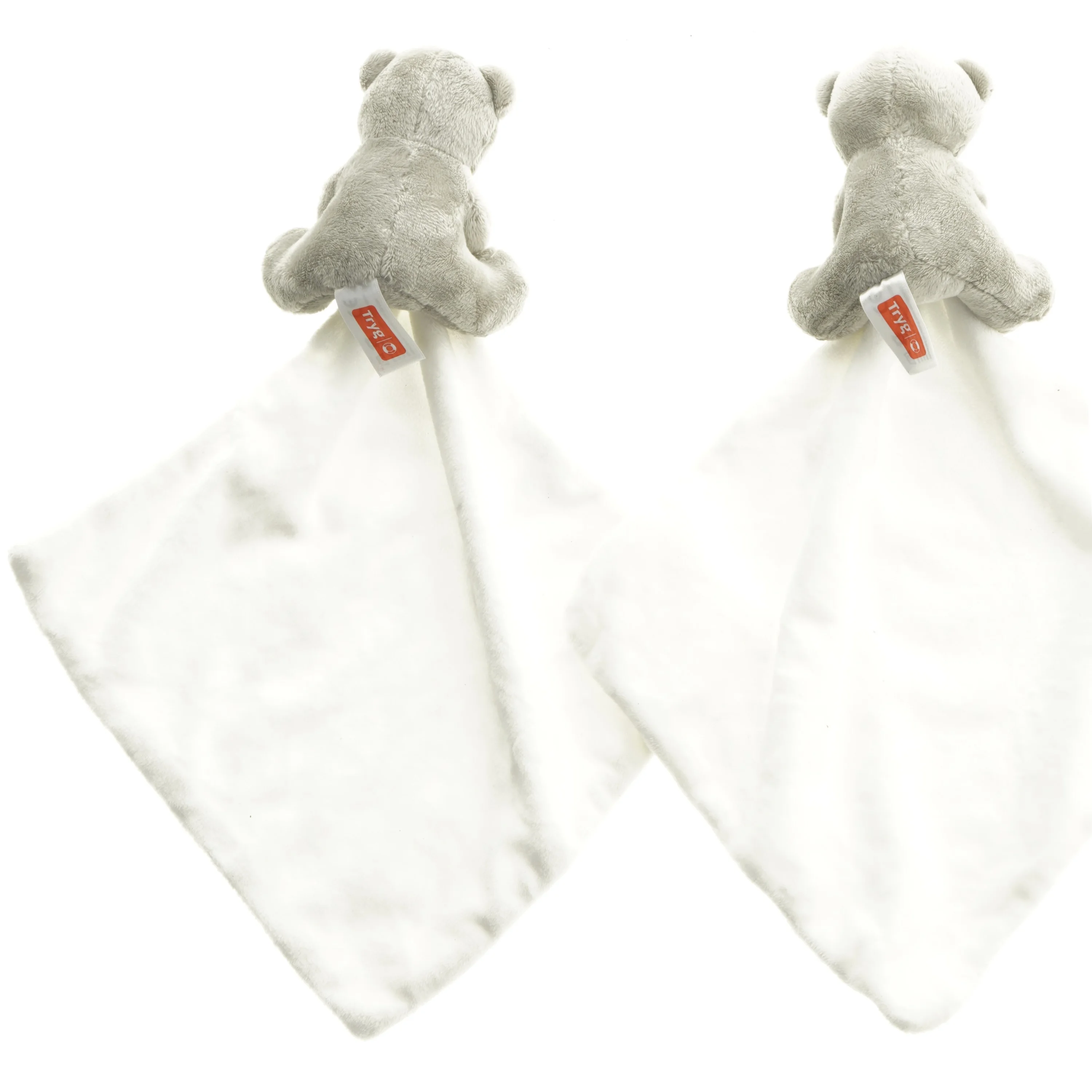 Bamse med sutteklud fra Tryg (str. 25x25 cm)