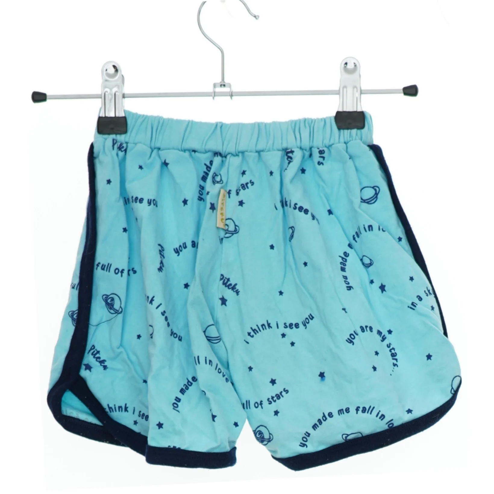 Blå shorts med tryk fra Piteku (str. 104)