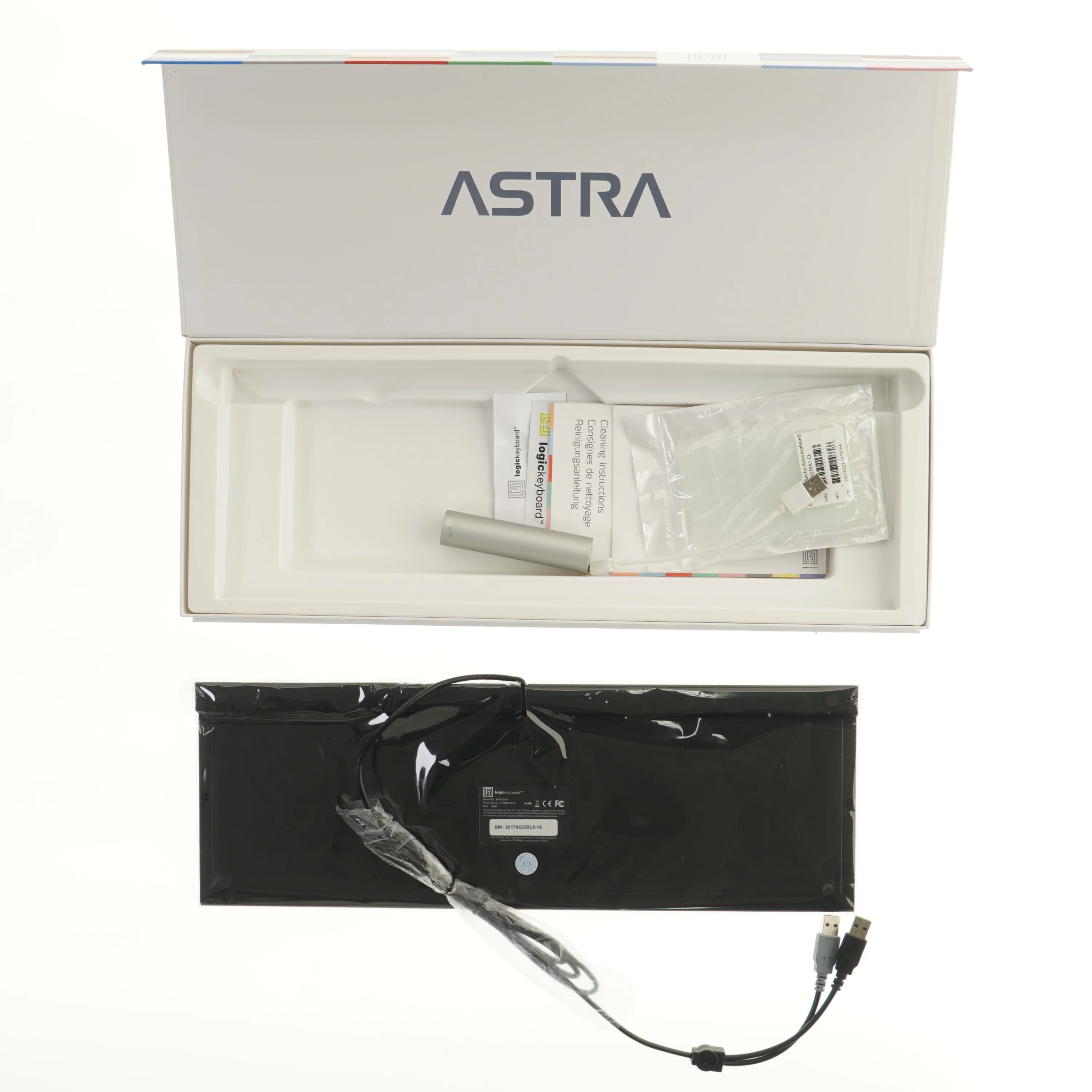 Logickeyboard Astra tastatur fra Astra (str. 45x16 cm)