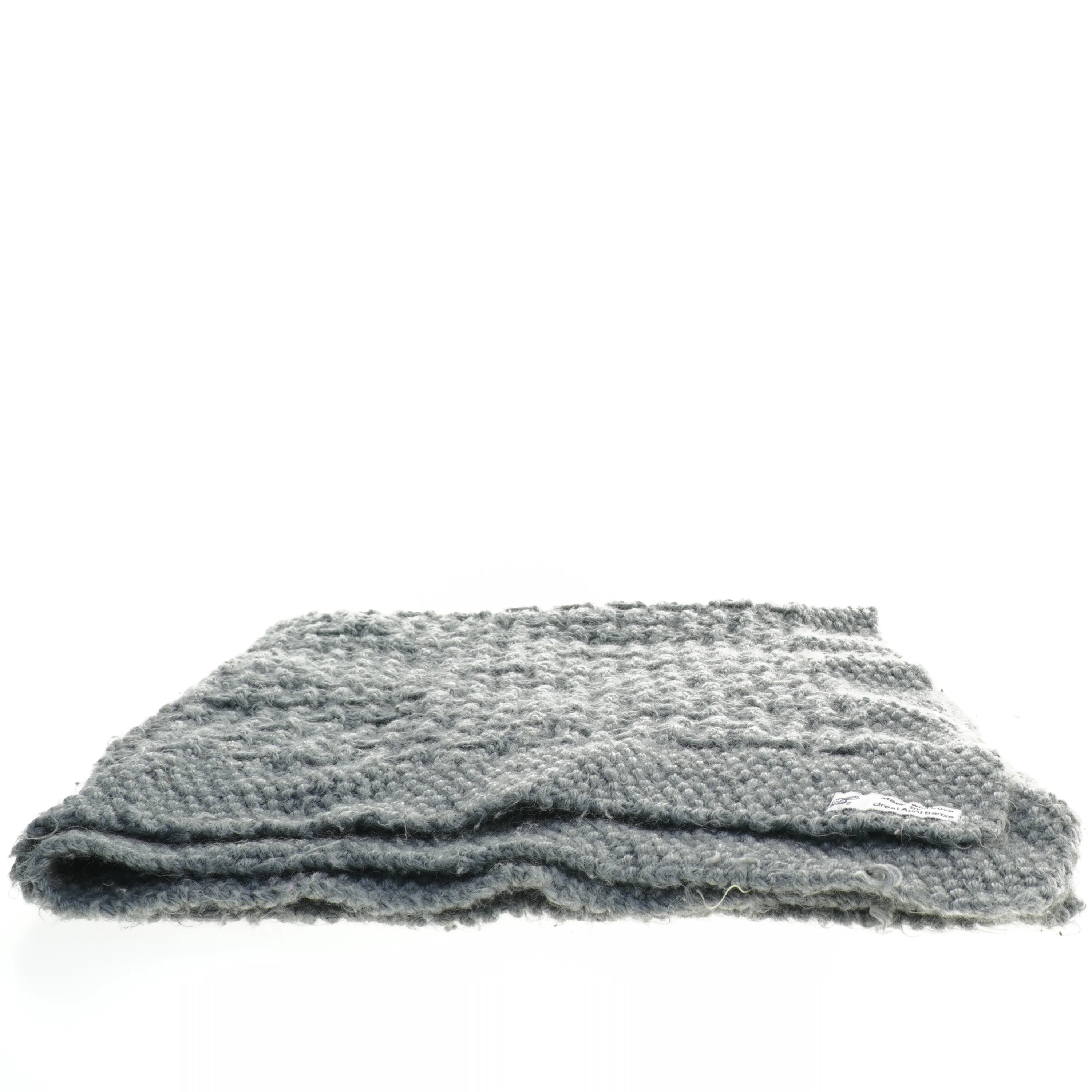 Strikket tæppe (str. 75x78 cm)