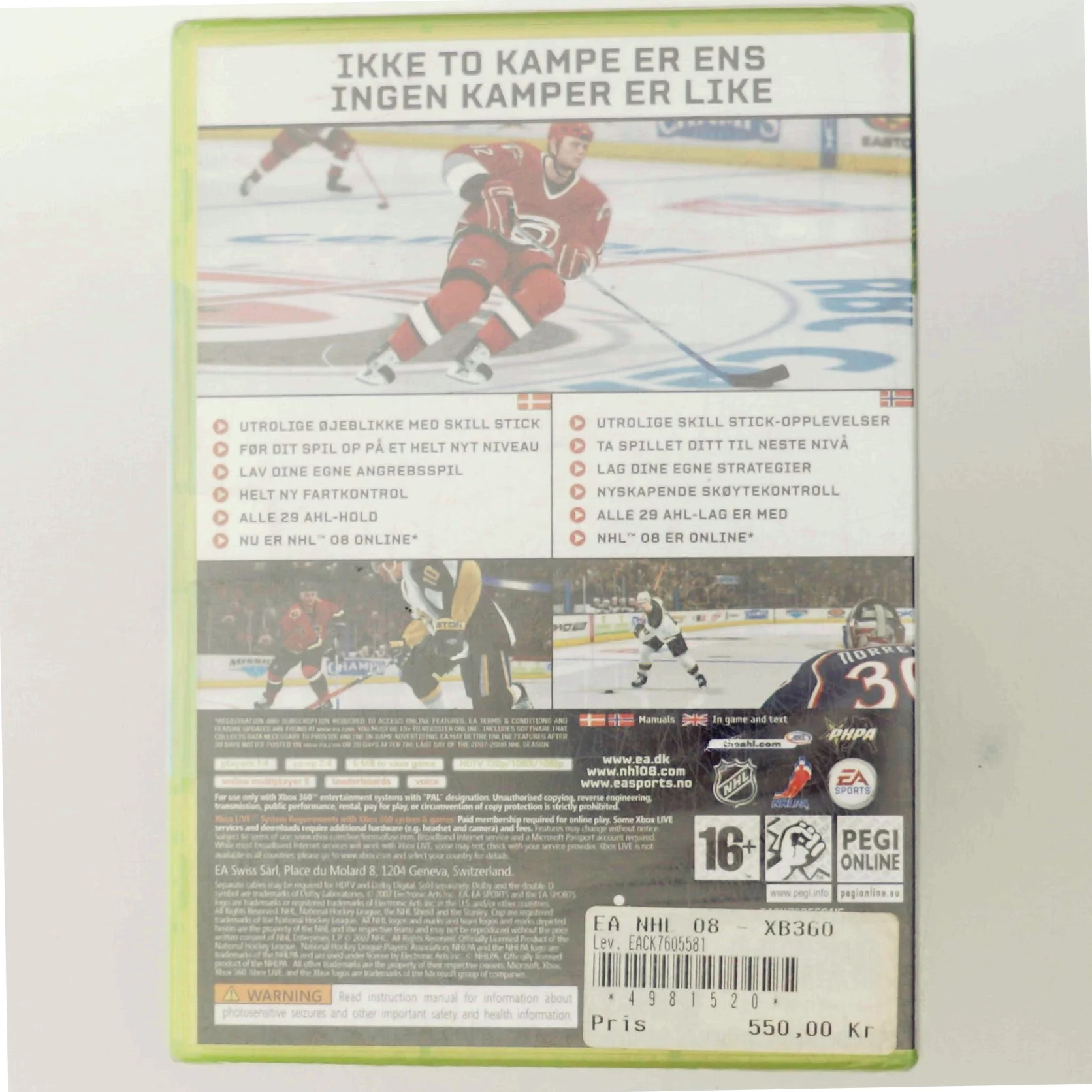 NHL 08 Xbox 360 spil fra EA Sports