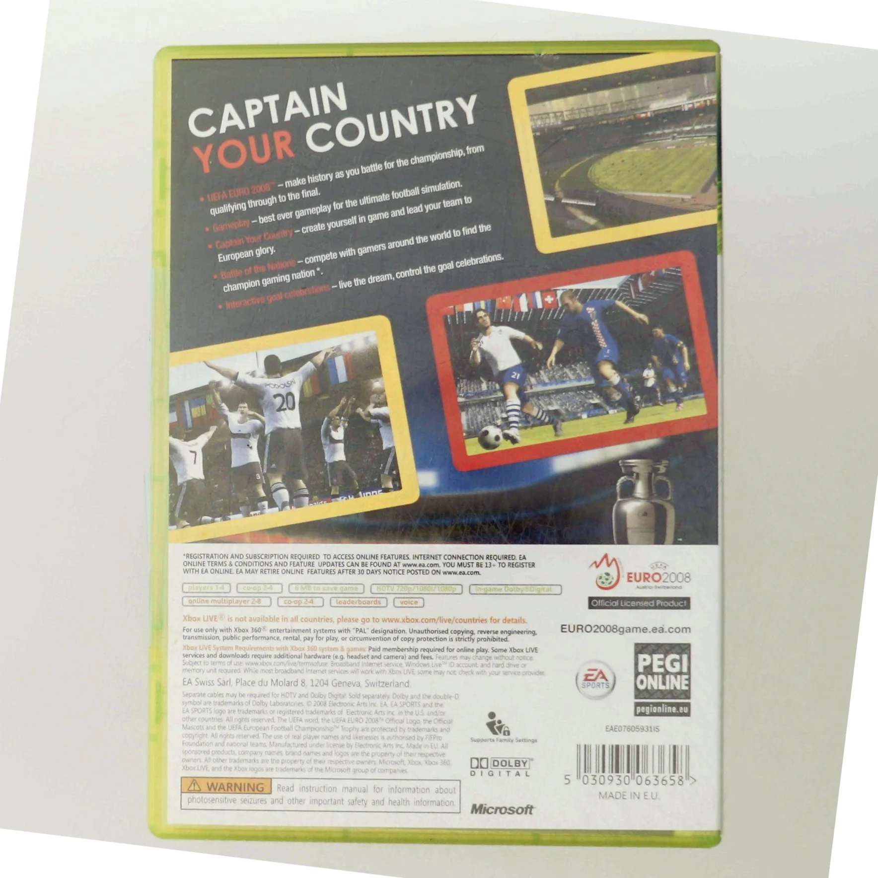 UEFA Euro 2008 Xbox 360 Spil fra EA Sports
