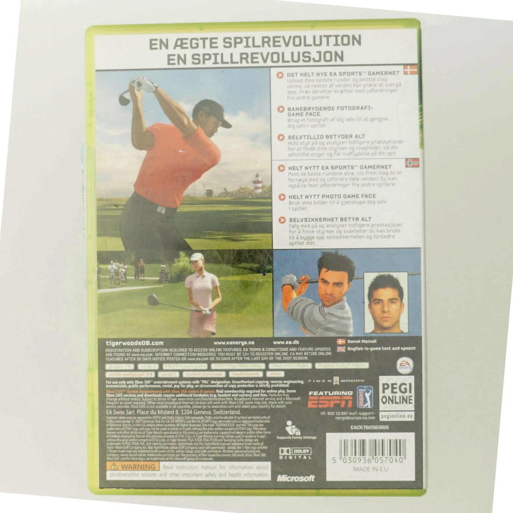 Tiger Woods PGA Tour 08 Xbox 360 spil fra EA Sports (str. Standard Xbox 360 spilsæt størrelse)