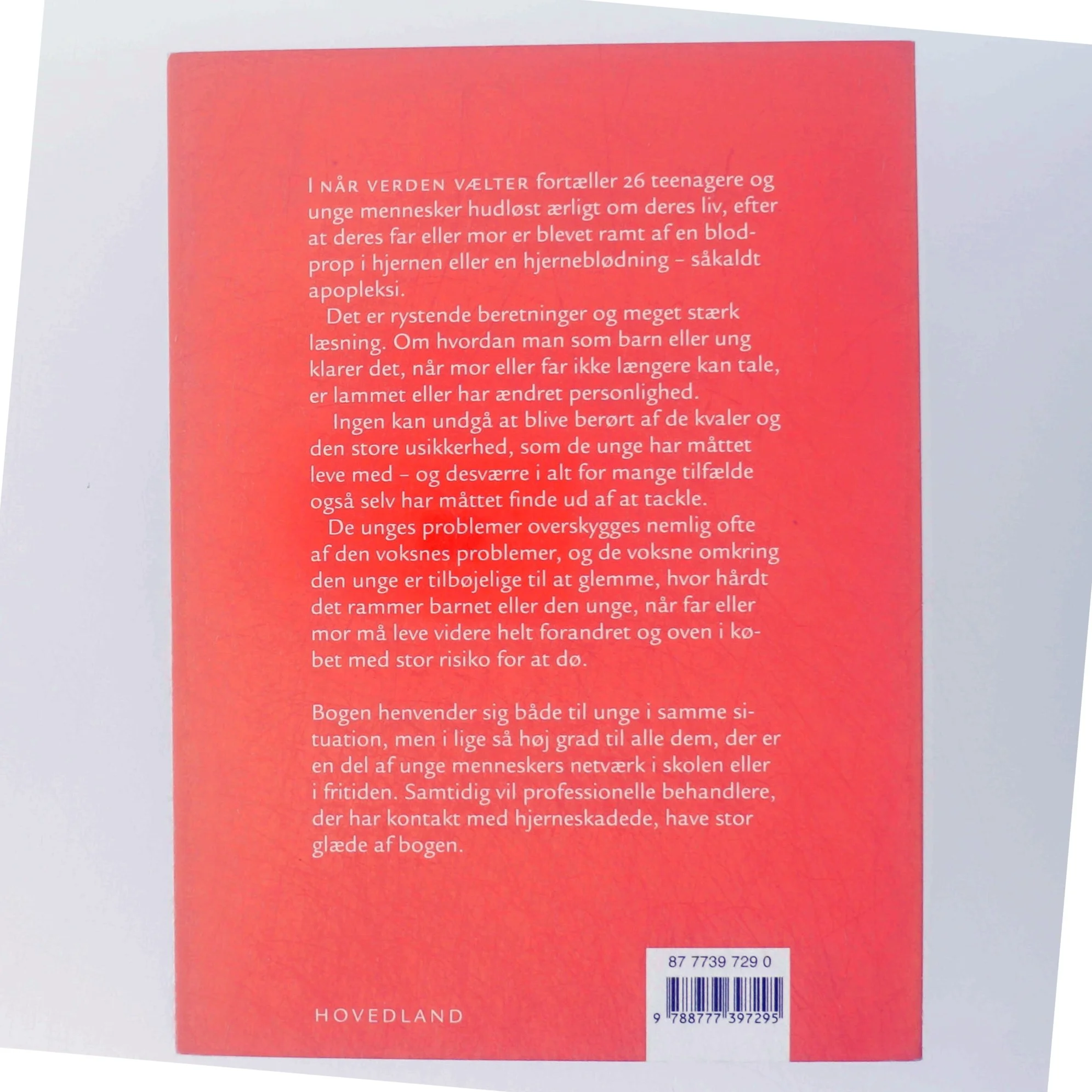 Når verden vælter : 26 unge om angsten for fremtiden, når far eller mor bliver hjerneskadet (Bog)