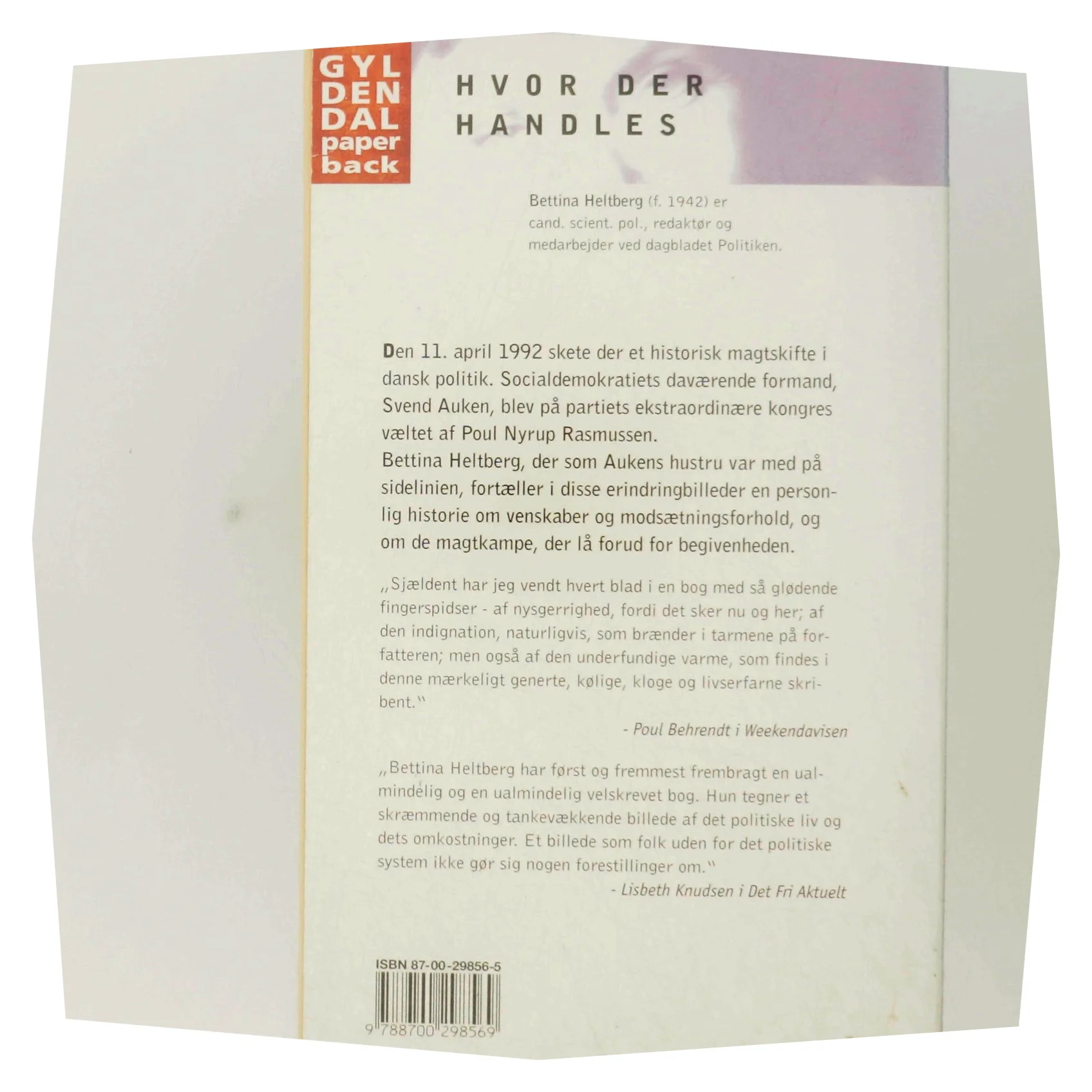 Hvor der handles : erindringsbilleder af Bettina Heltberg (Bog)