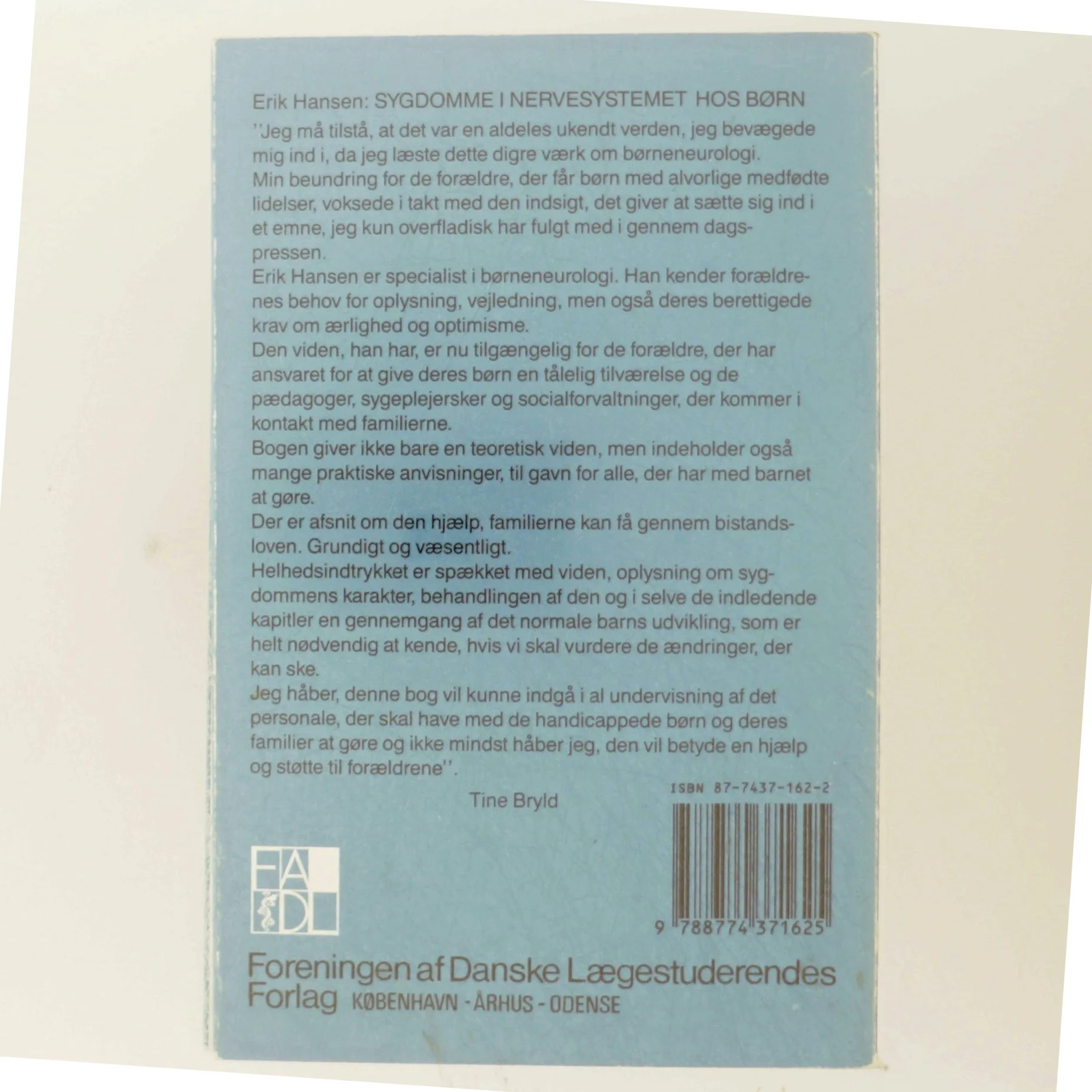 Sygdomme i nervesystemet hos børn af Erik Hansen (f. 1927-04-25) (Bog)