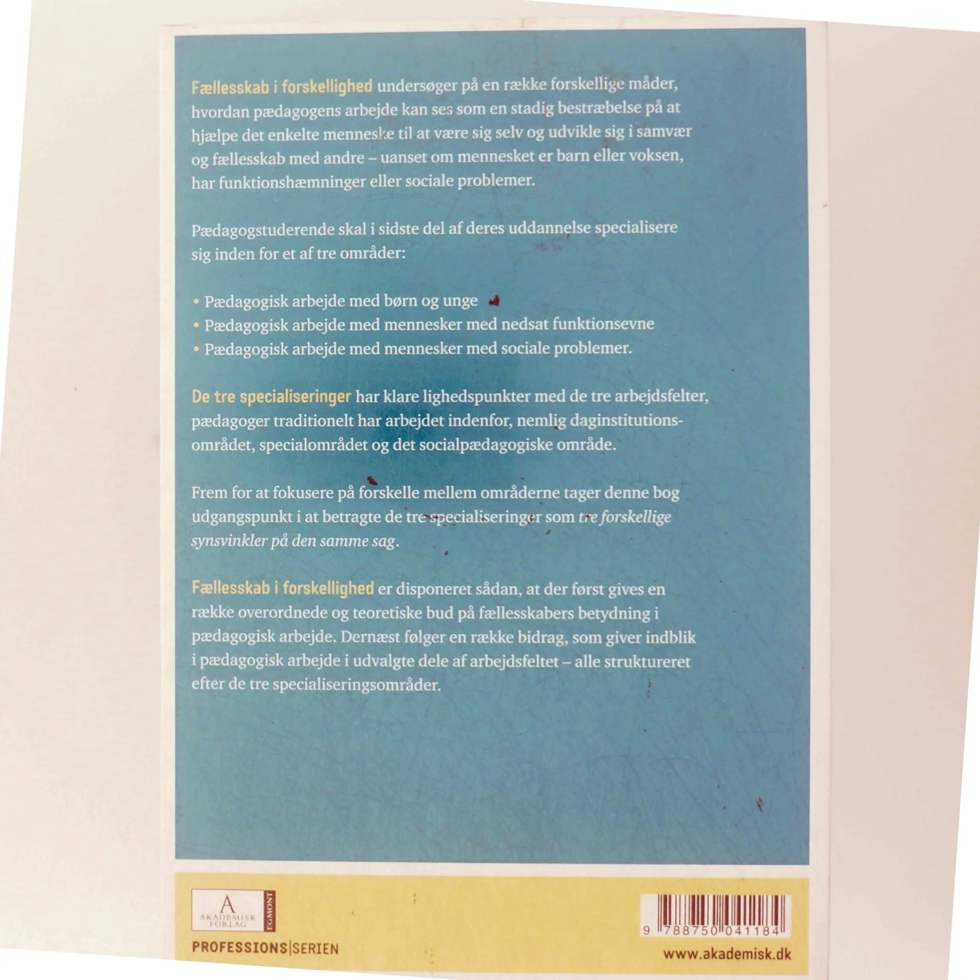 Fællesskab i forskellighed : specialisering og det fælles i pædagogisk arbejde (Bog)
