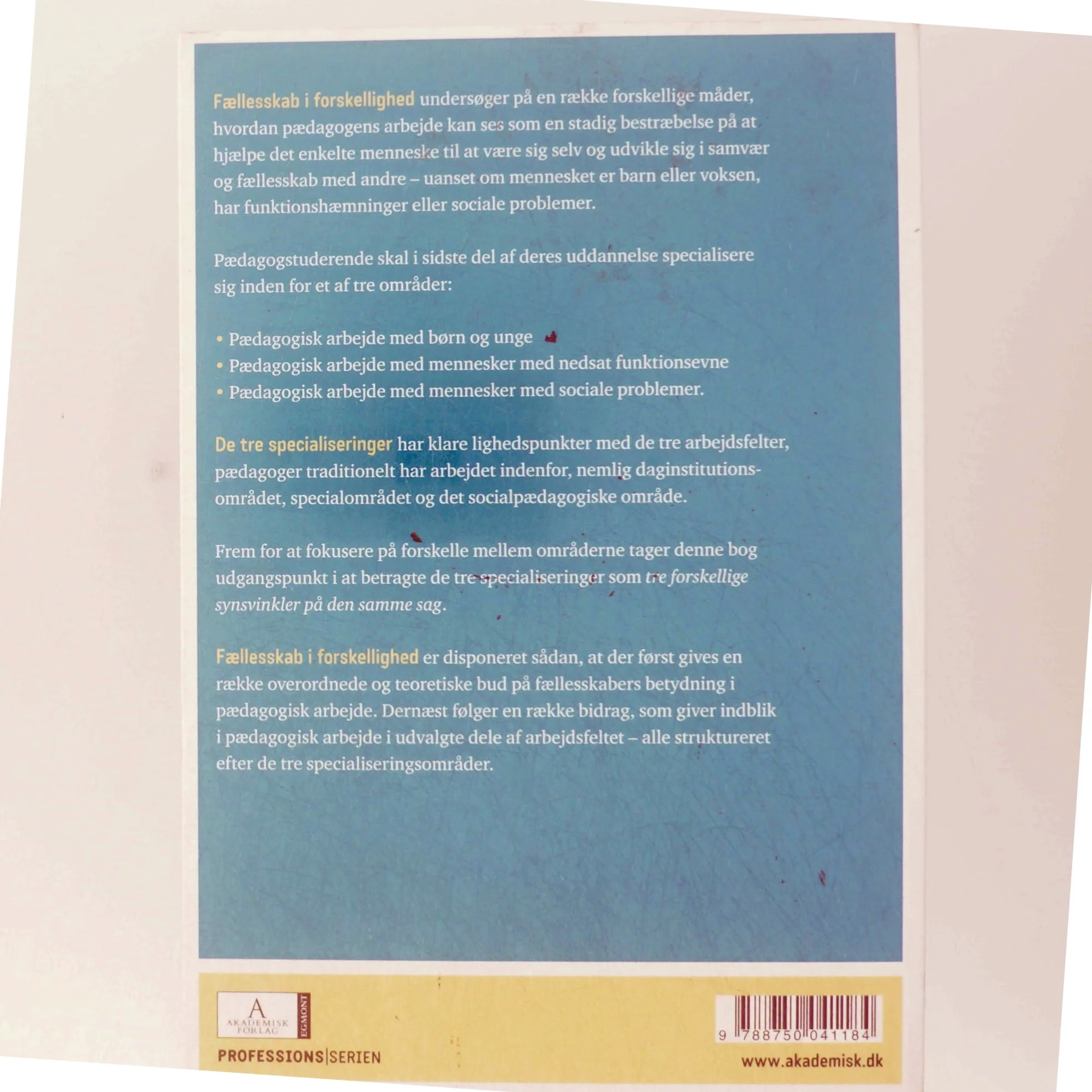 Fællesskab i forskellighed : specialisering og det fælles i pædagogisk arbejde (Bog)