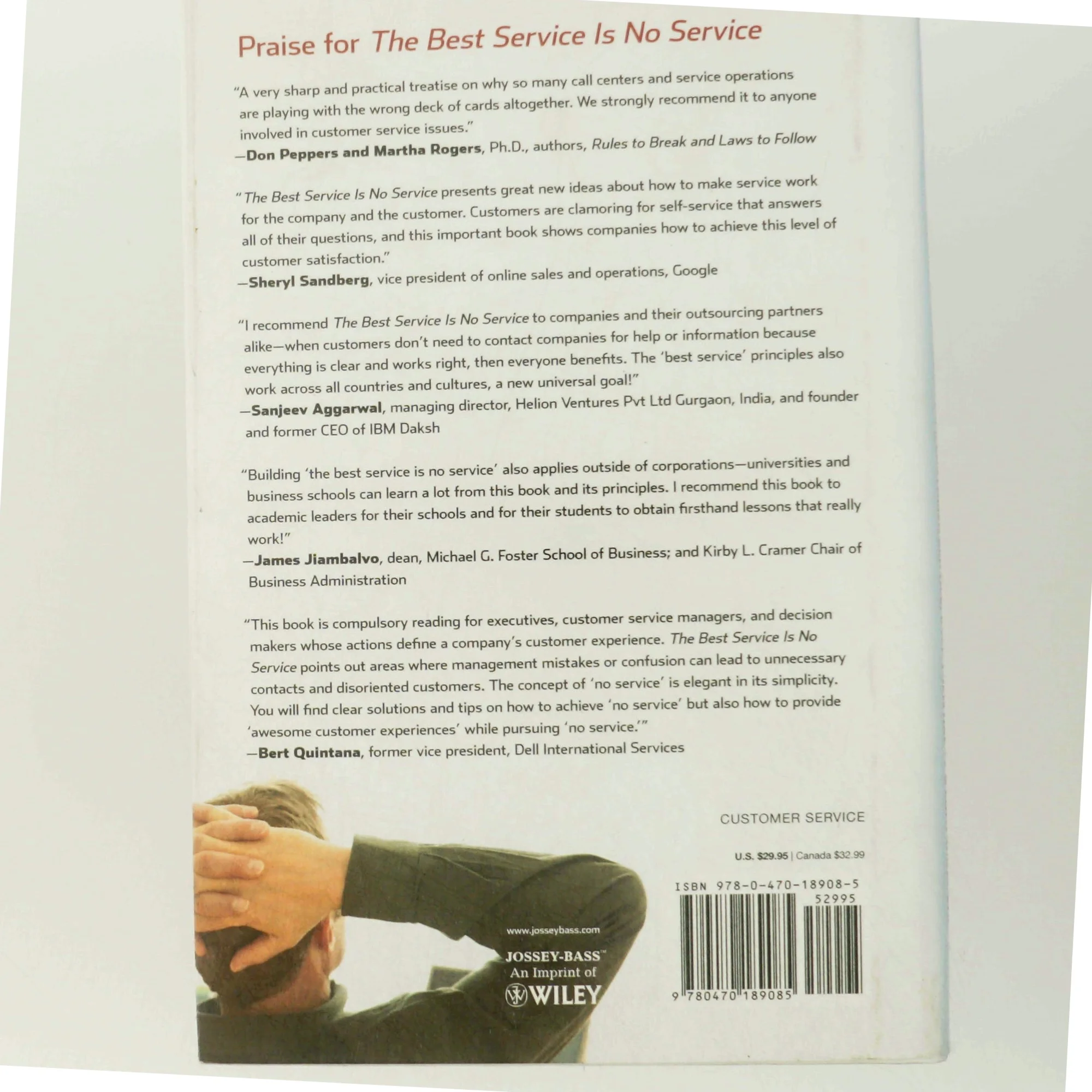 The best service is no service : How to liberate your customers from customer service, keep them happy& control costs (Bog)
