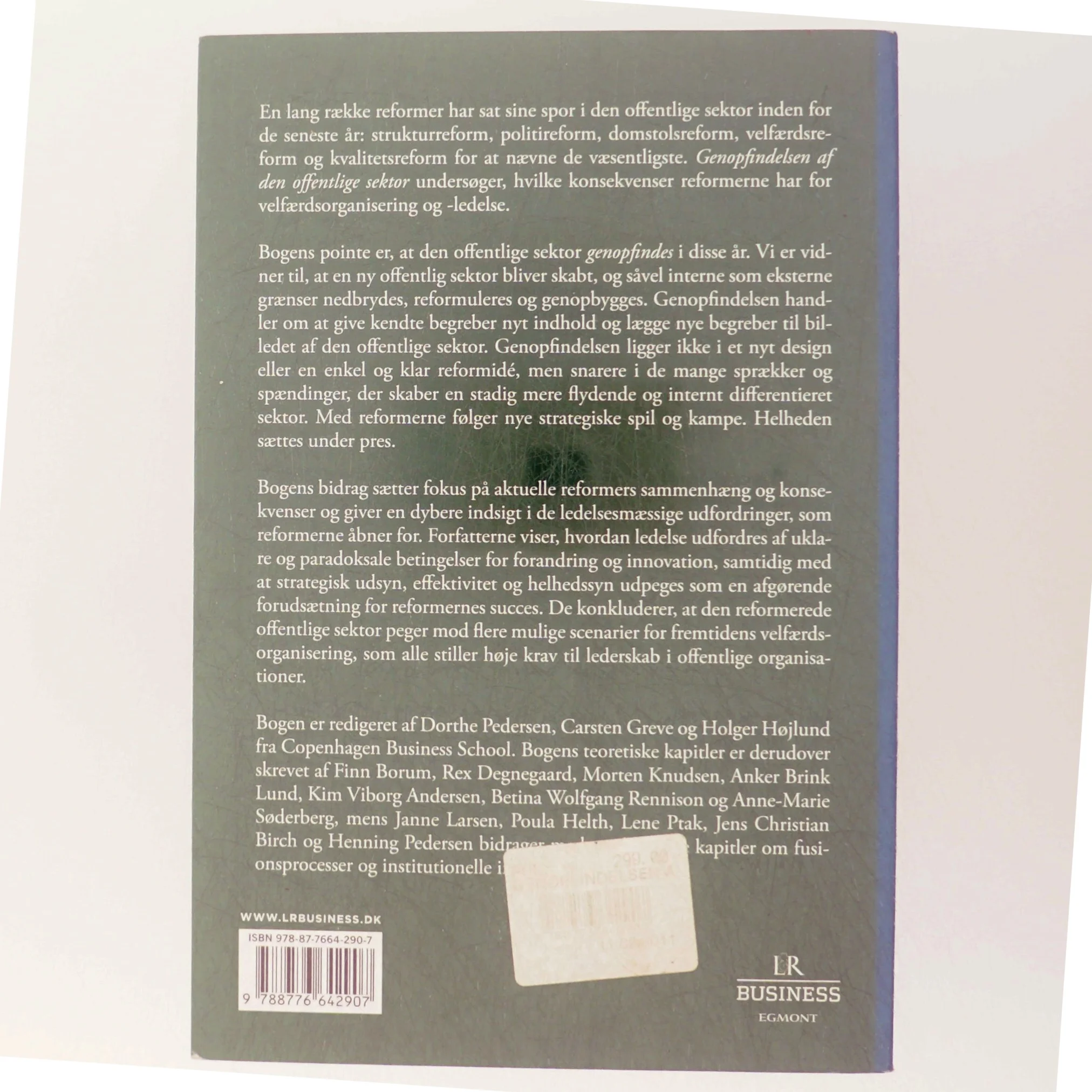 Genopfindelsen af den offentlige sektor (Bog)