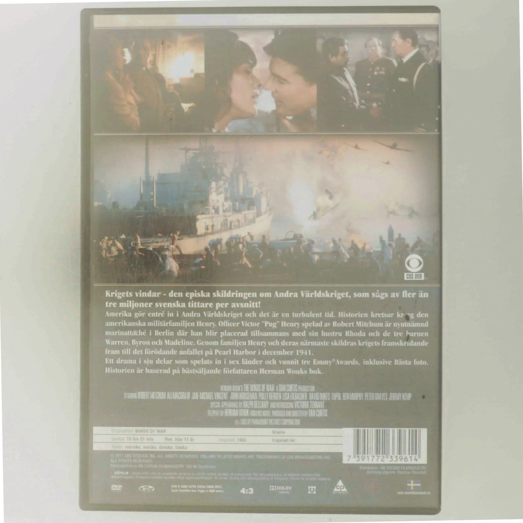 “The winds of war” med Robert Mitchum (DVD)