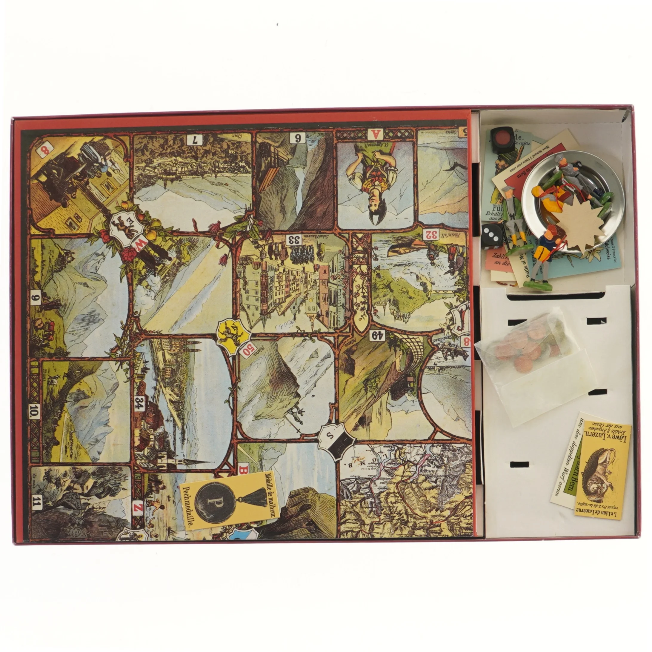 Rejsespil 'Reise durch die Schweiz' (str. 43x30 cm)