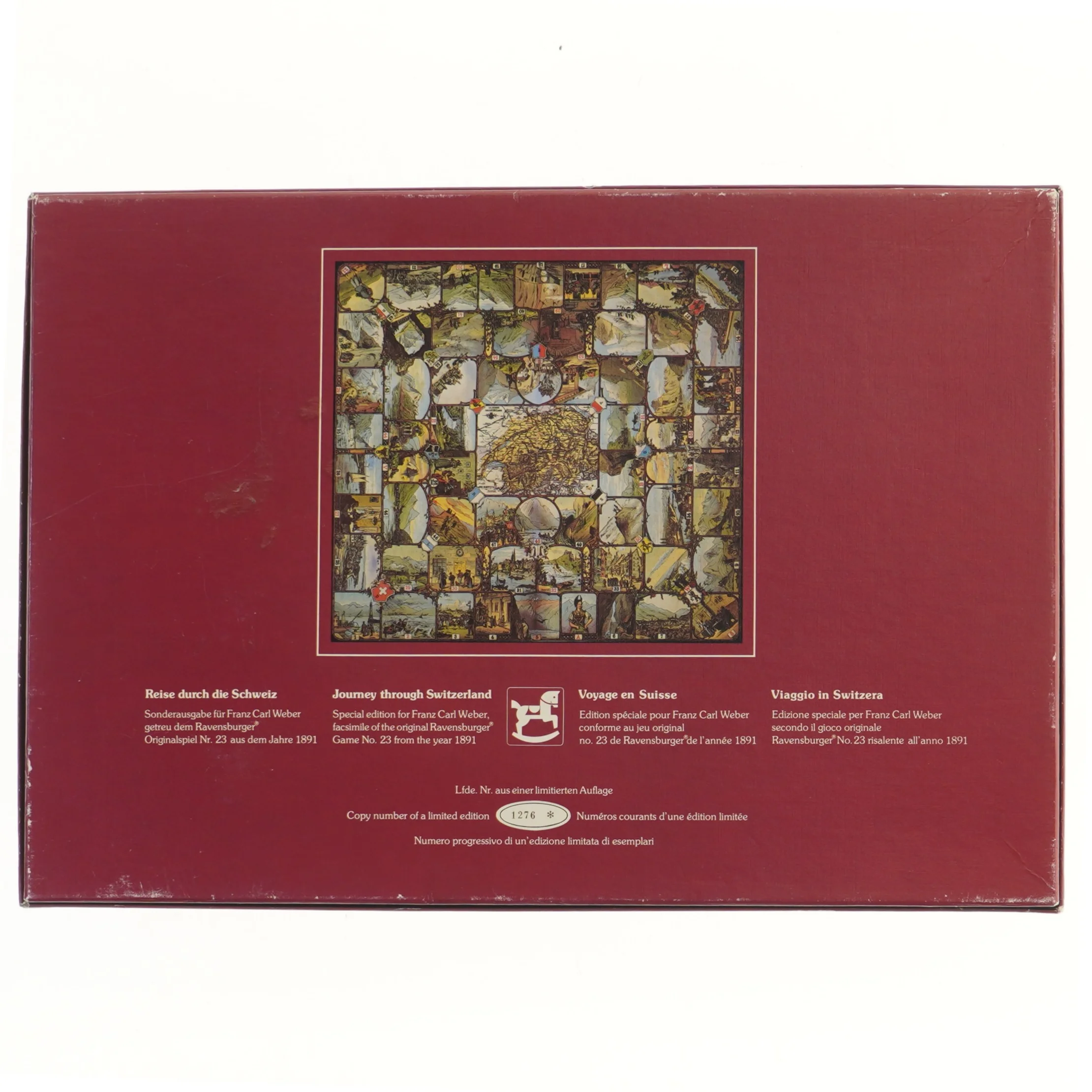 Rejsespil 'Reise durch die Schweiz' (str. 43x30 cm)