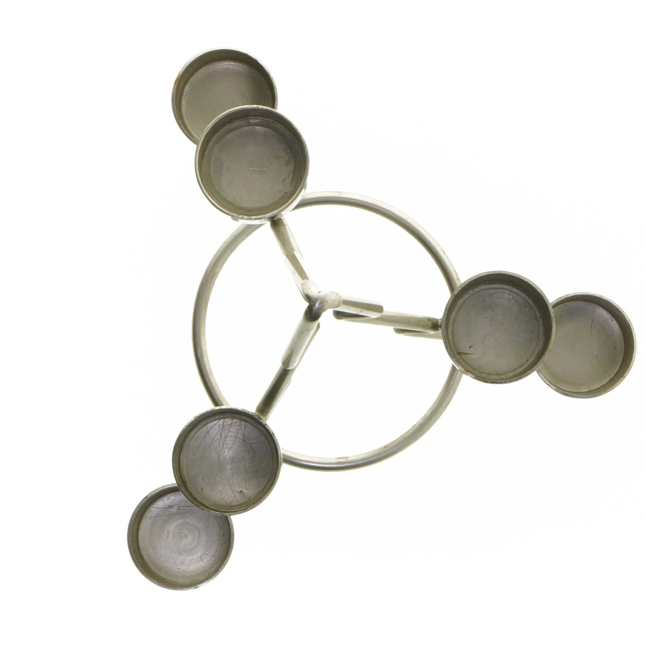 Lysestage i børster stå med seks holdere (str. 28 cm)