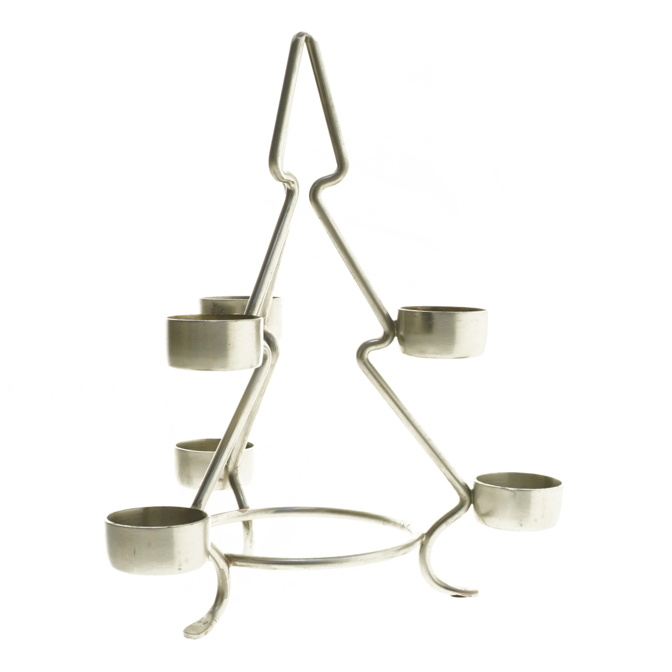 Lysestage i børster stå med seks holdere (str. 28 cm)