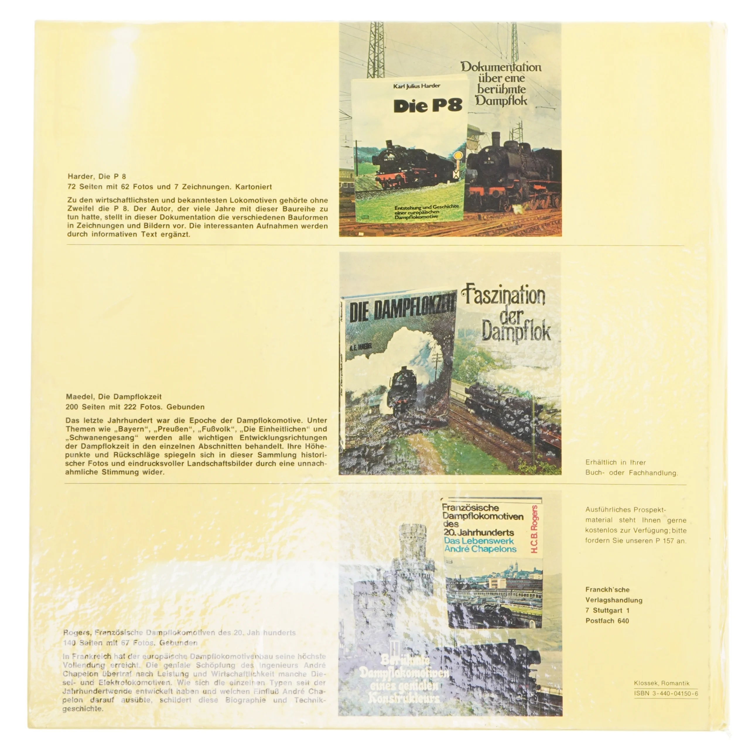 Dampflok-Romantik i stereo LP-bog fra Kosmos