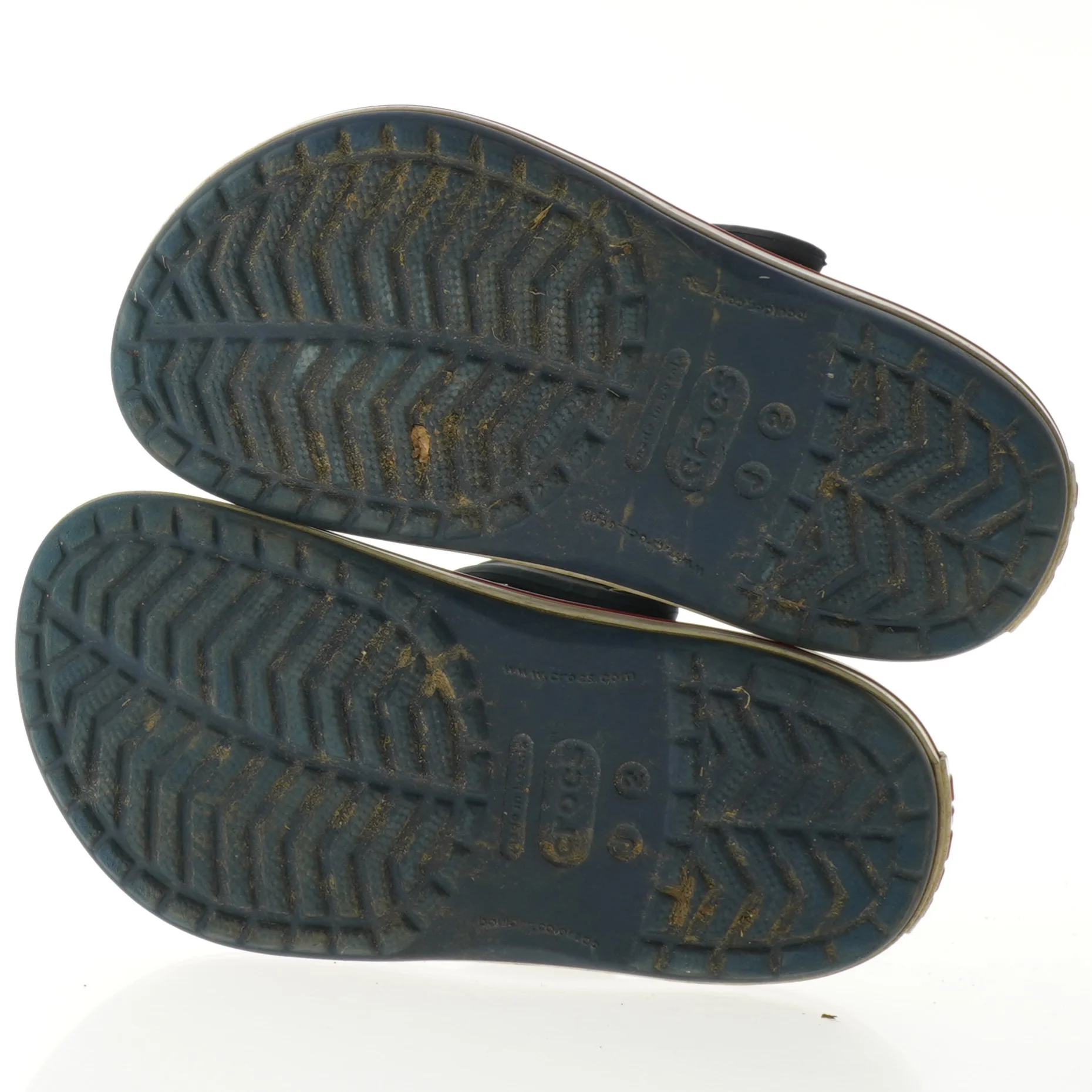 Brugte navyblå Crocs med rød hvid kant fra Crocs (str. 2)