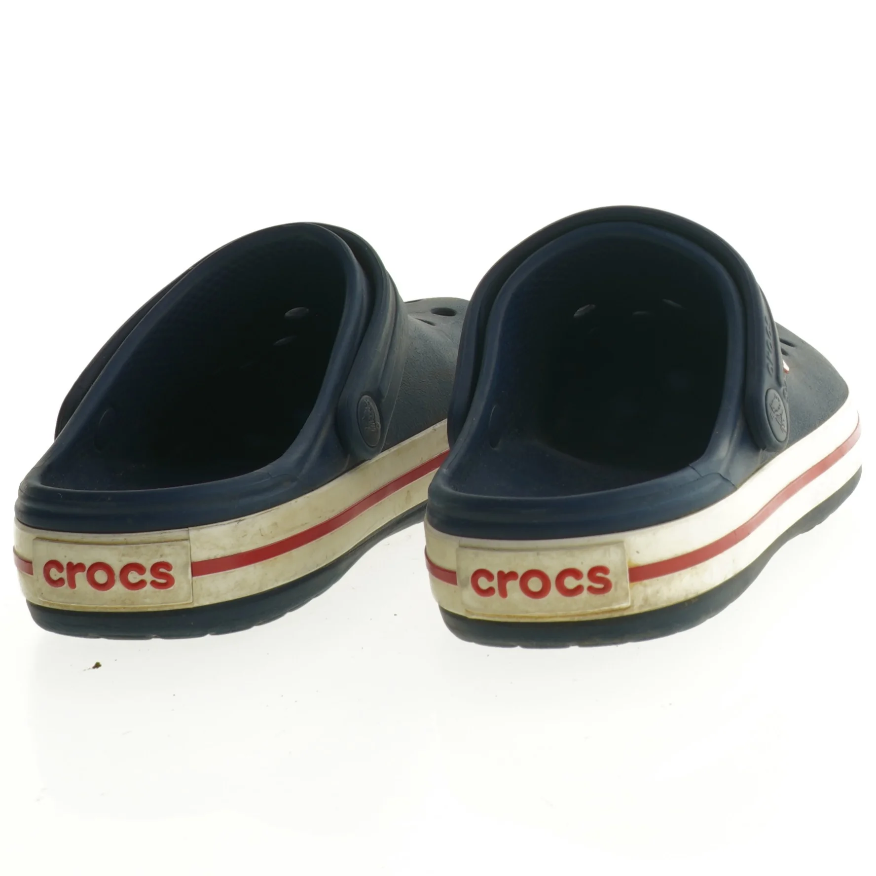 Brugte navyblå Crocs med rød hvid kant fra Crocs (str. 2)