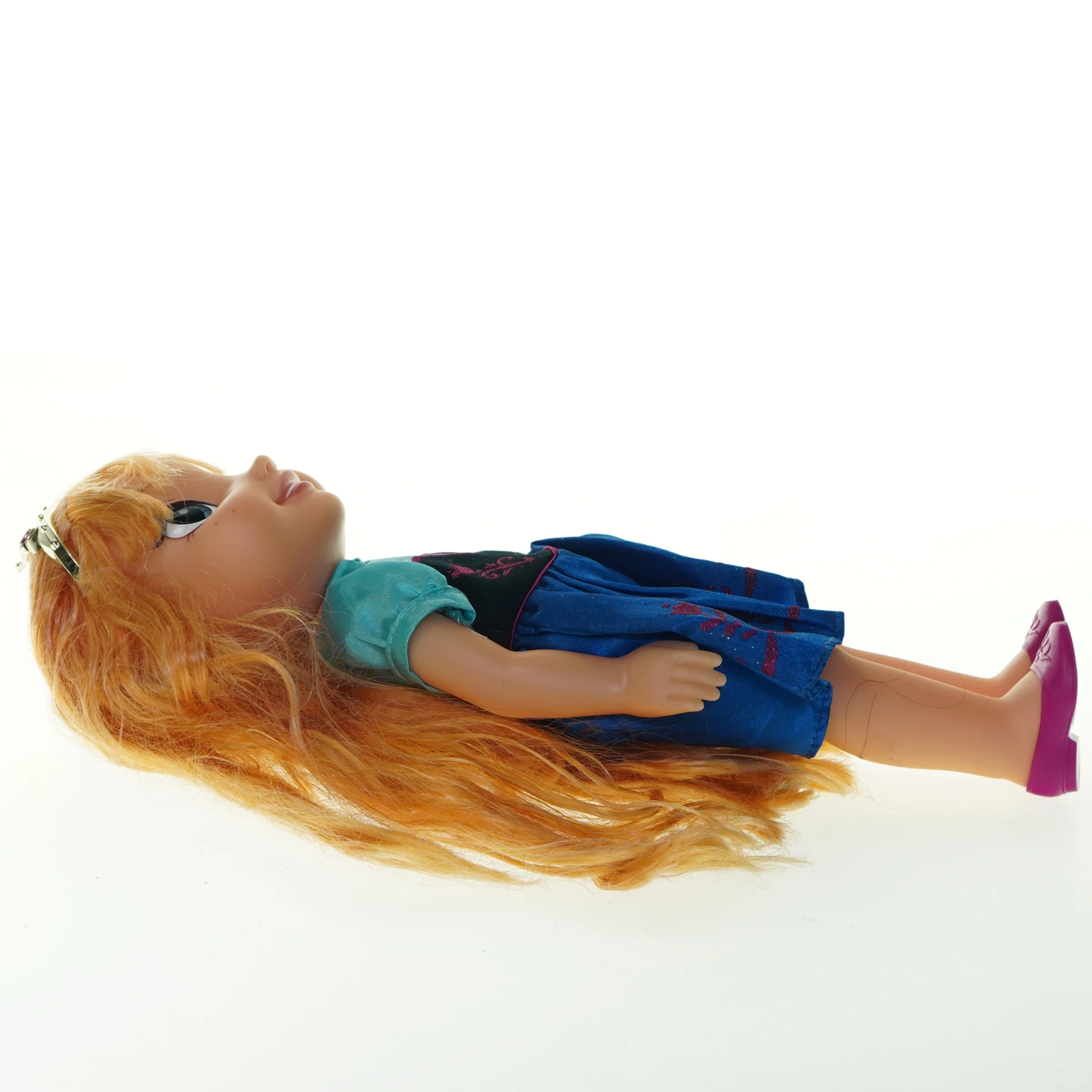 Dukke med langt hår og krone, Elsa fra Disney (str. 35x10 cm)