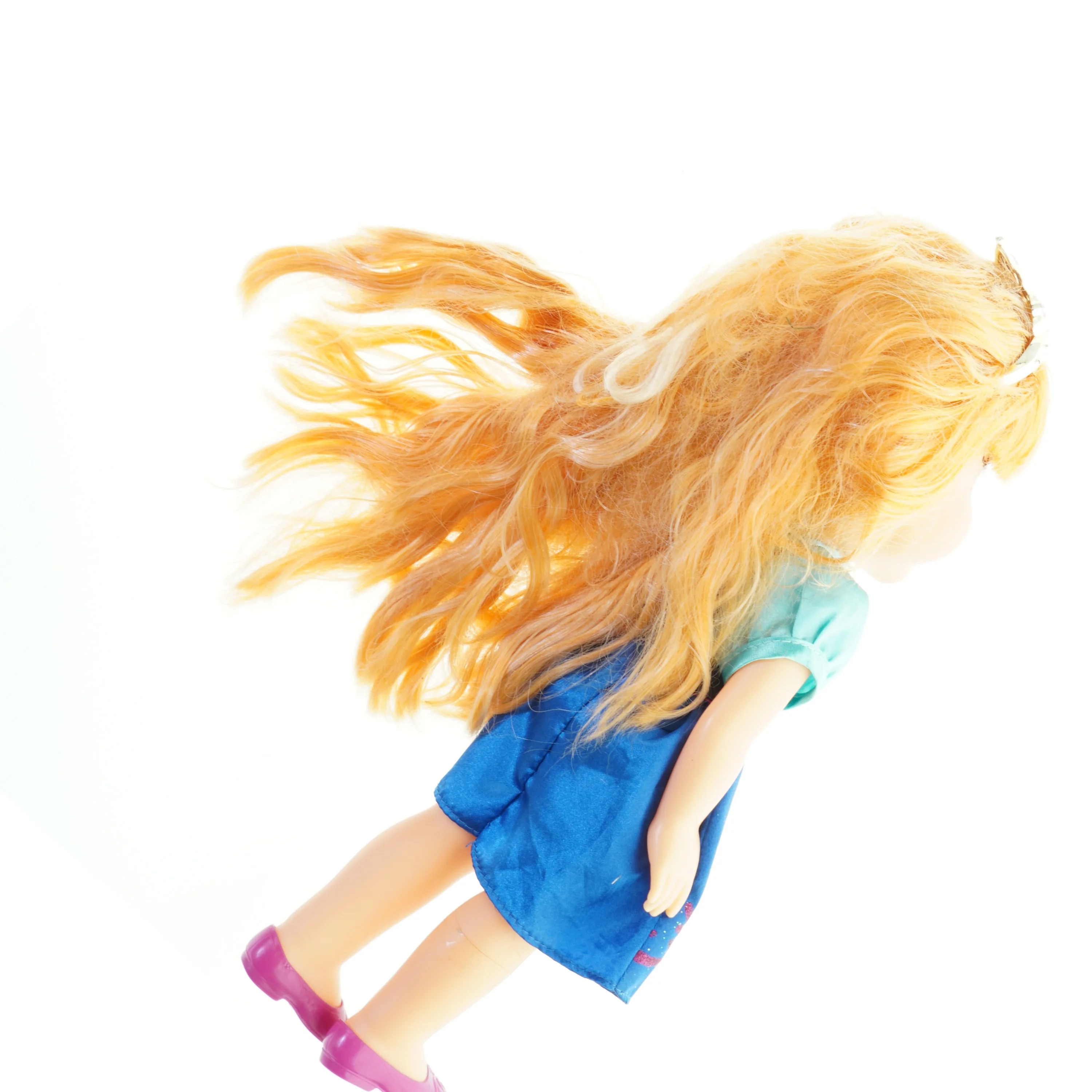 Dukke med langt hår og krone, Elsa fra Disney (str. 35x10 cm)