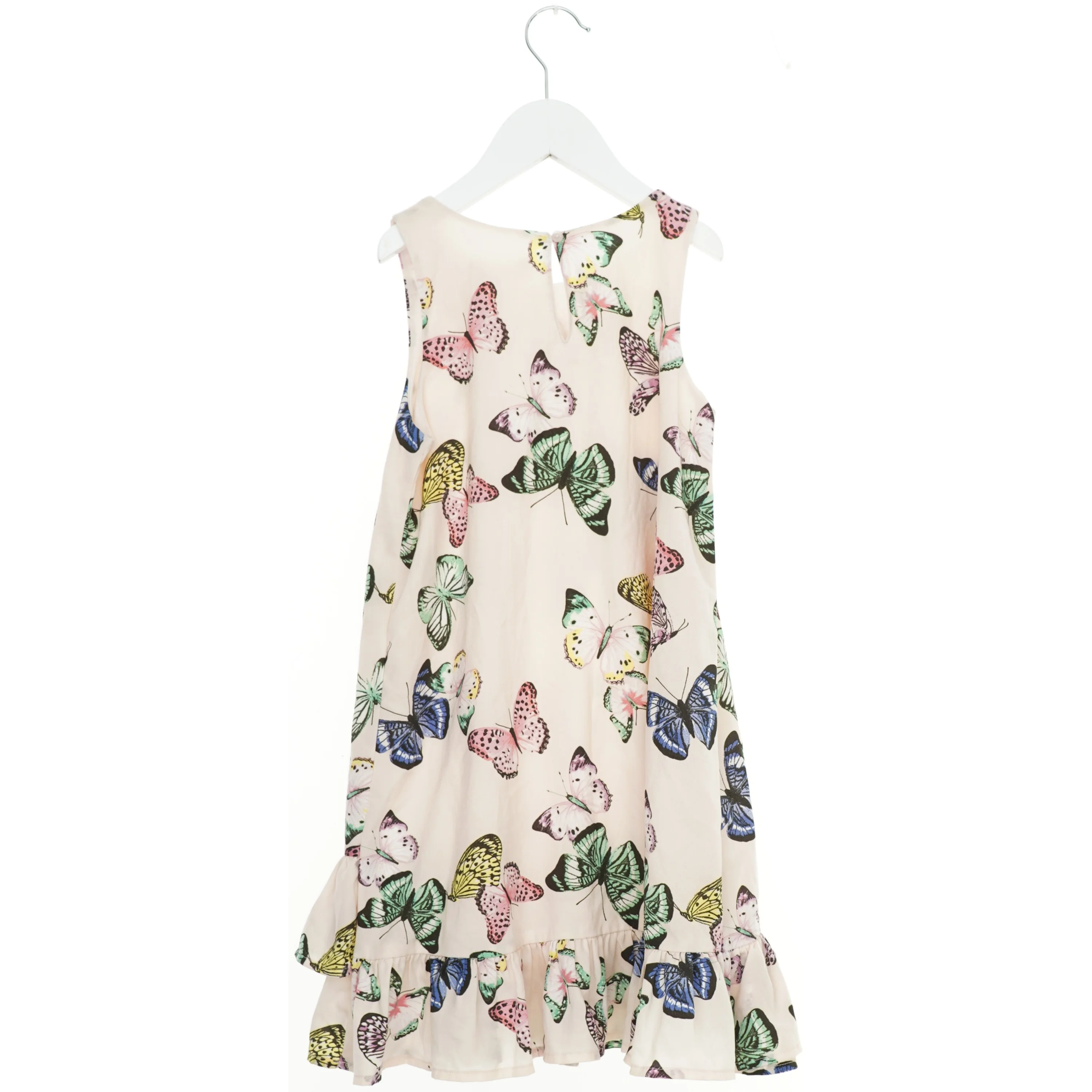 Sommerkjole med sommerfugleprint fra H&M (str. 128)
