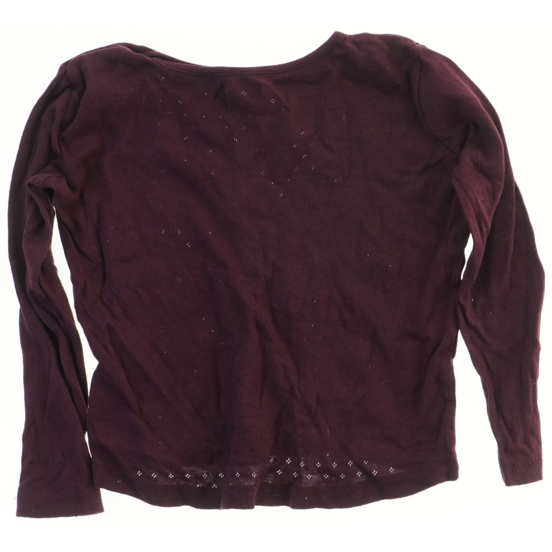 Bordeaux langærmet bluse fra VRS (str. 116)